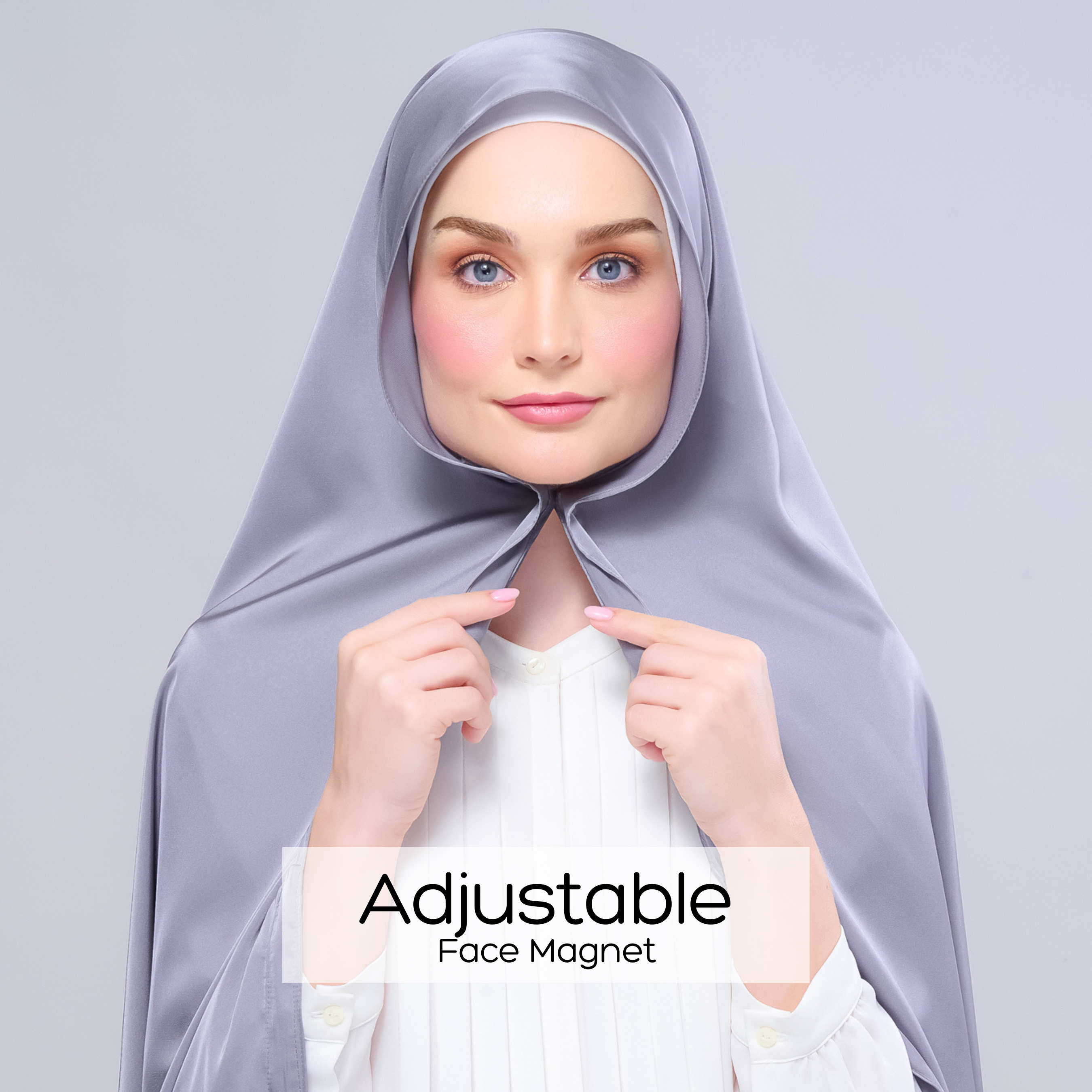 Instant Tag 'n Go Satin Silk Shawl - Titanium Grey