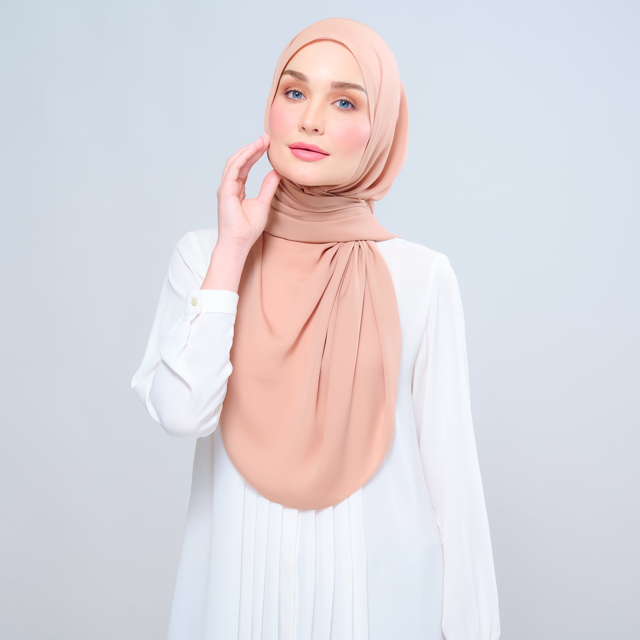 Instant Tag 'n Go Chiffon Silk Shawl - Nutmeg