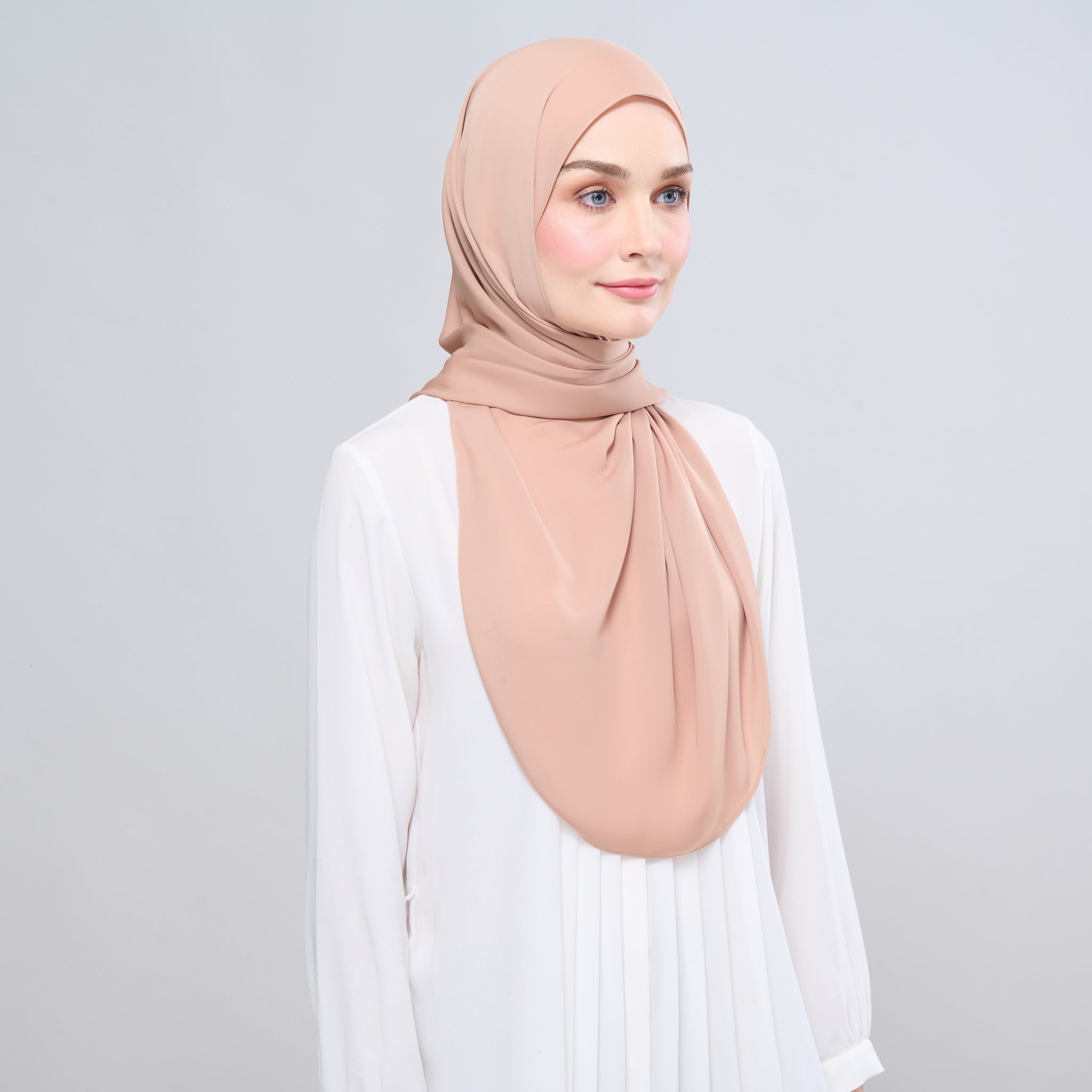 Instant Tag 'n Go Chiffon Silk Shawl - Nutmeg