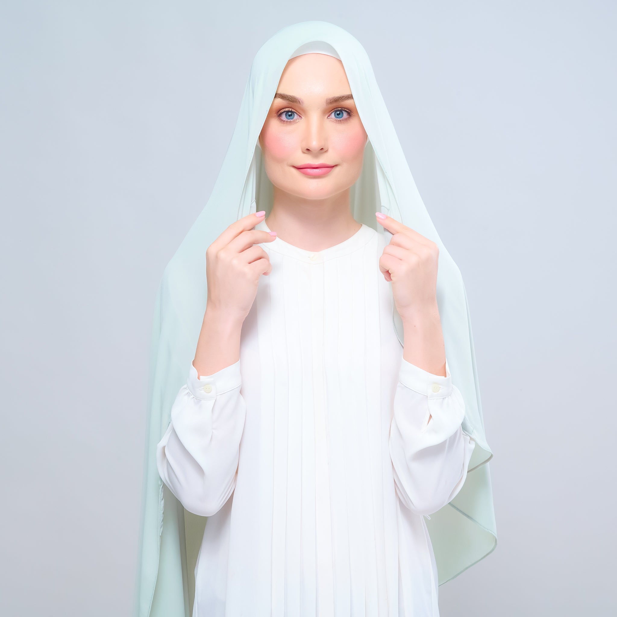Instant Tag 'n Go Chiffon Silk Shawl - Pistachio Green