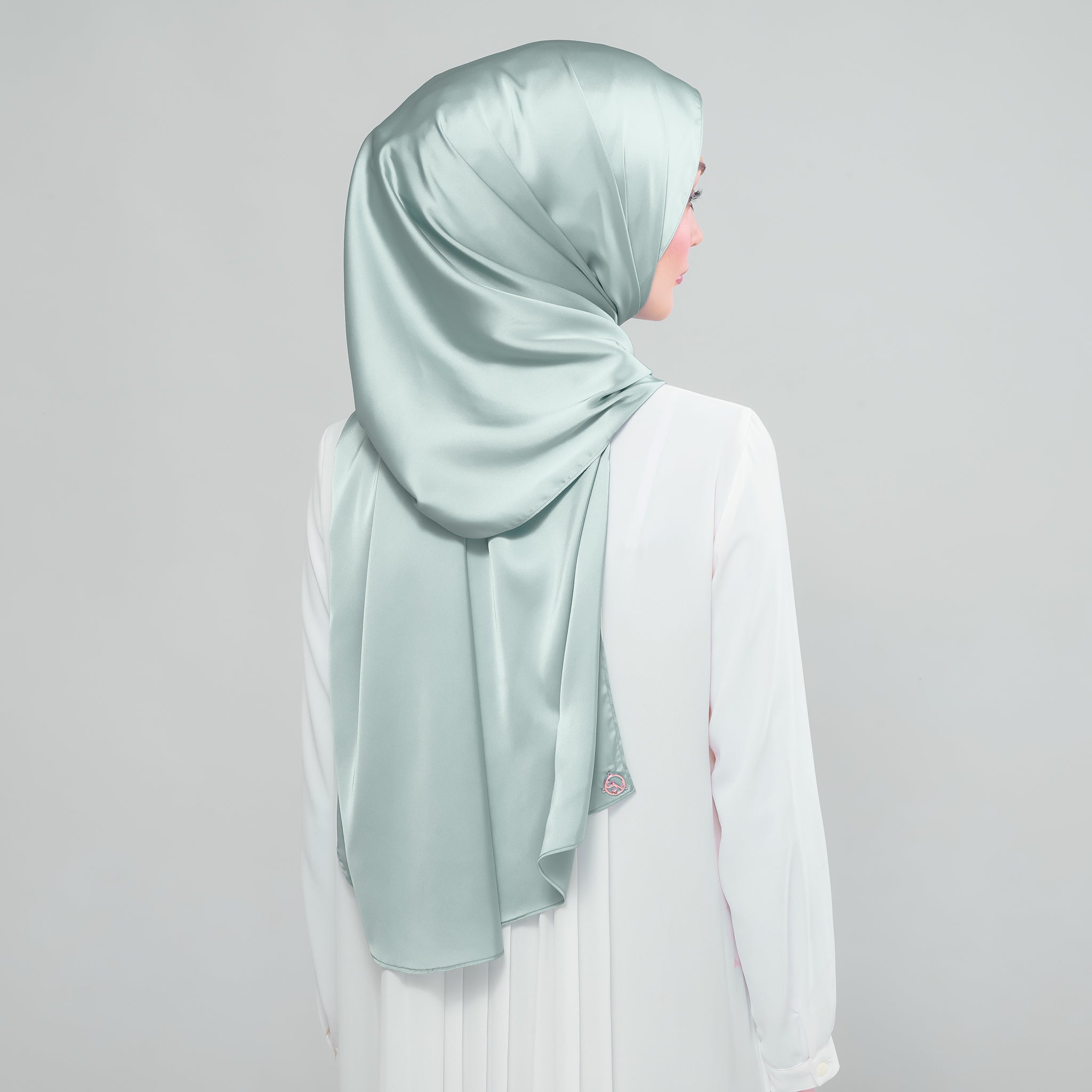 Instant Tag 'n Go Satin Bulle Shawl - Mint Green