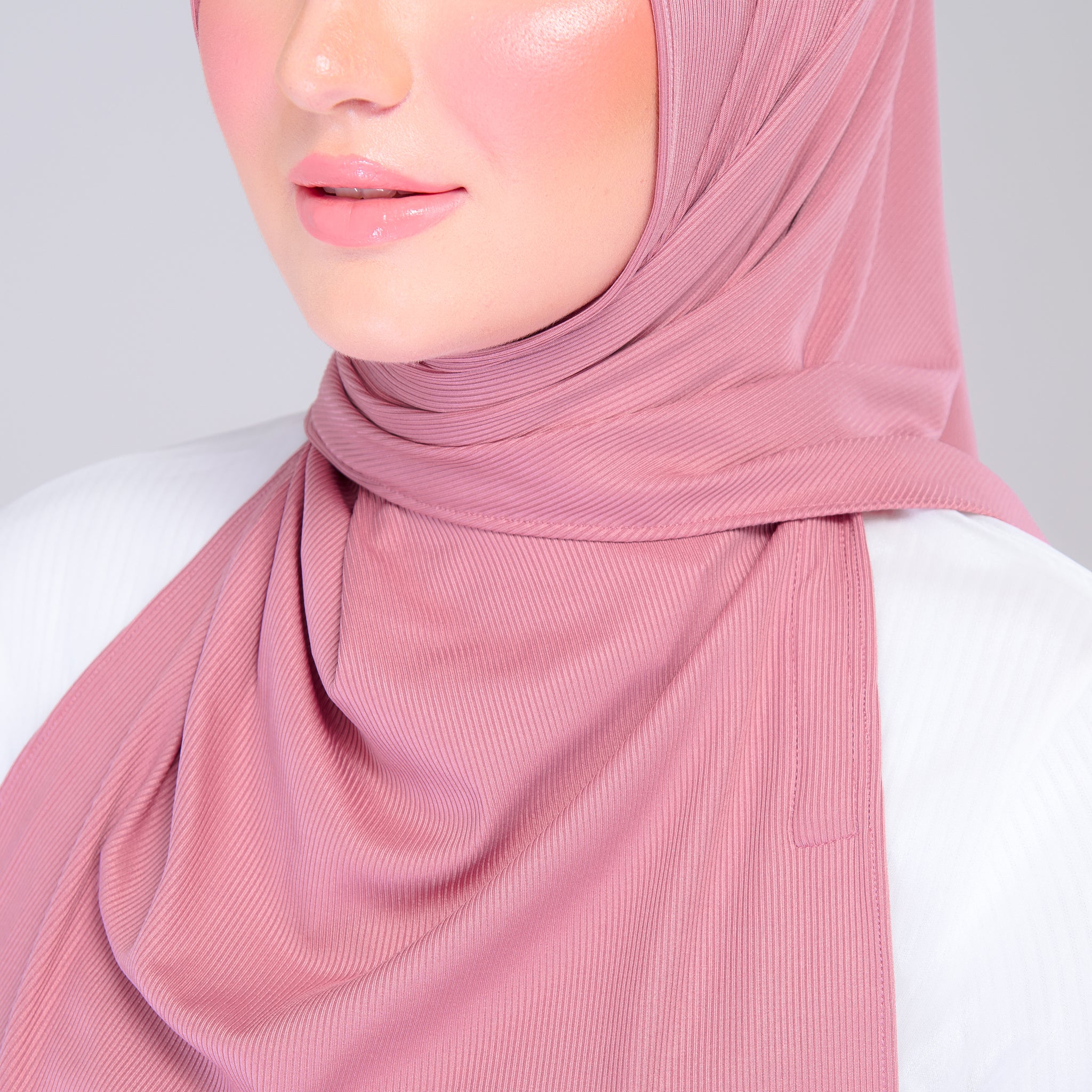 Instant Tag 'n Go Ribbed Jersey Shawl - Dusty Berry
