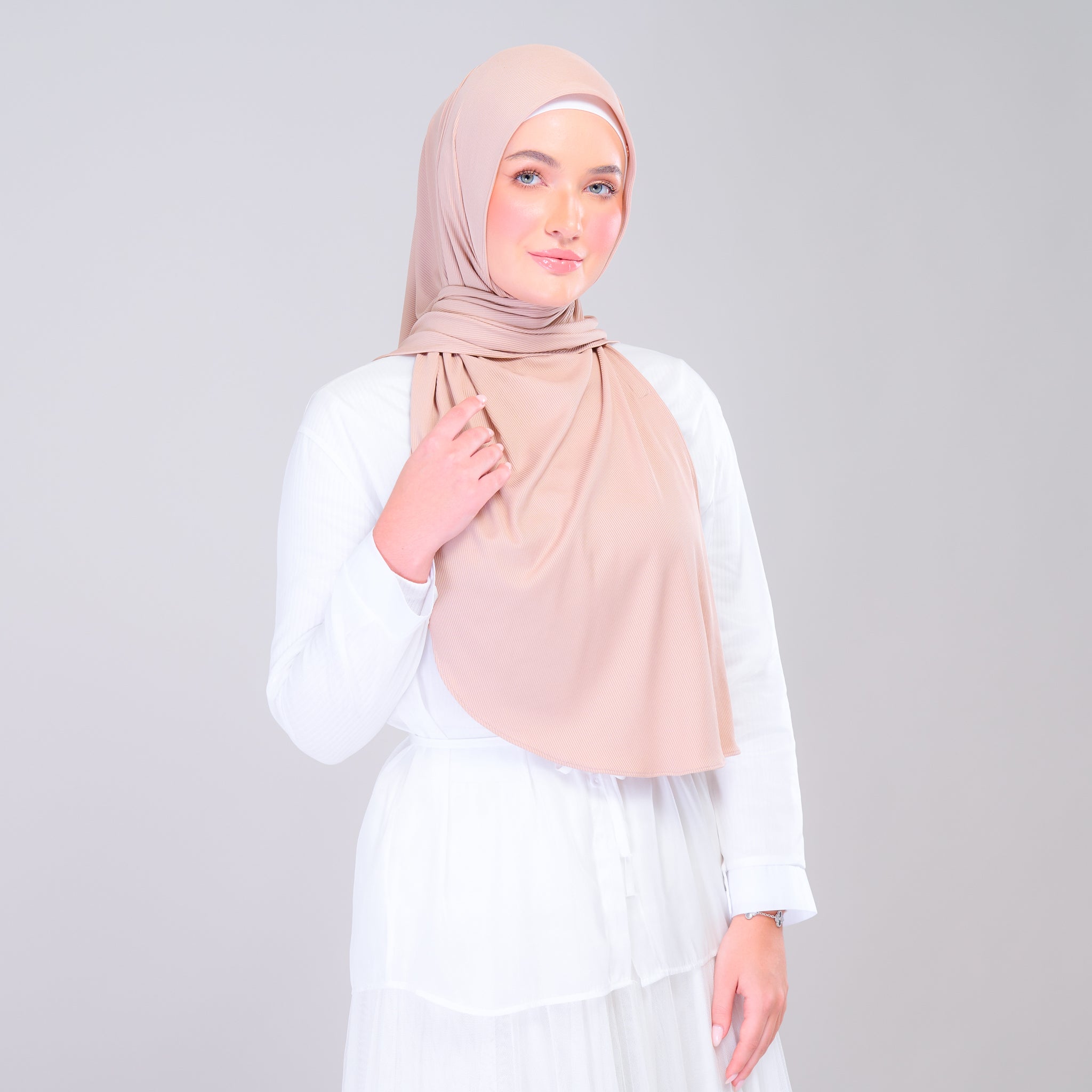 Instant Tag 'n Go Ribbed Jersey Shawl - Khaki