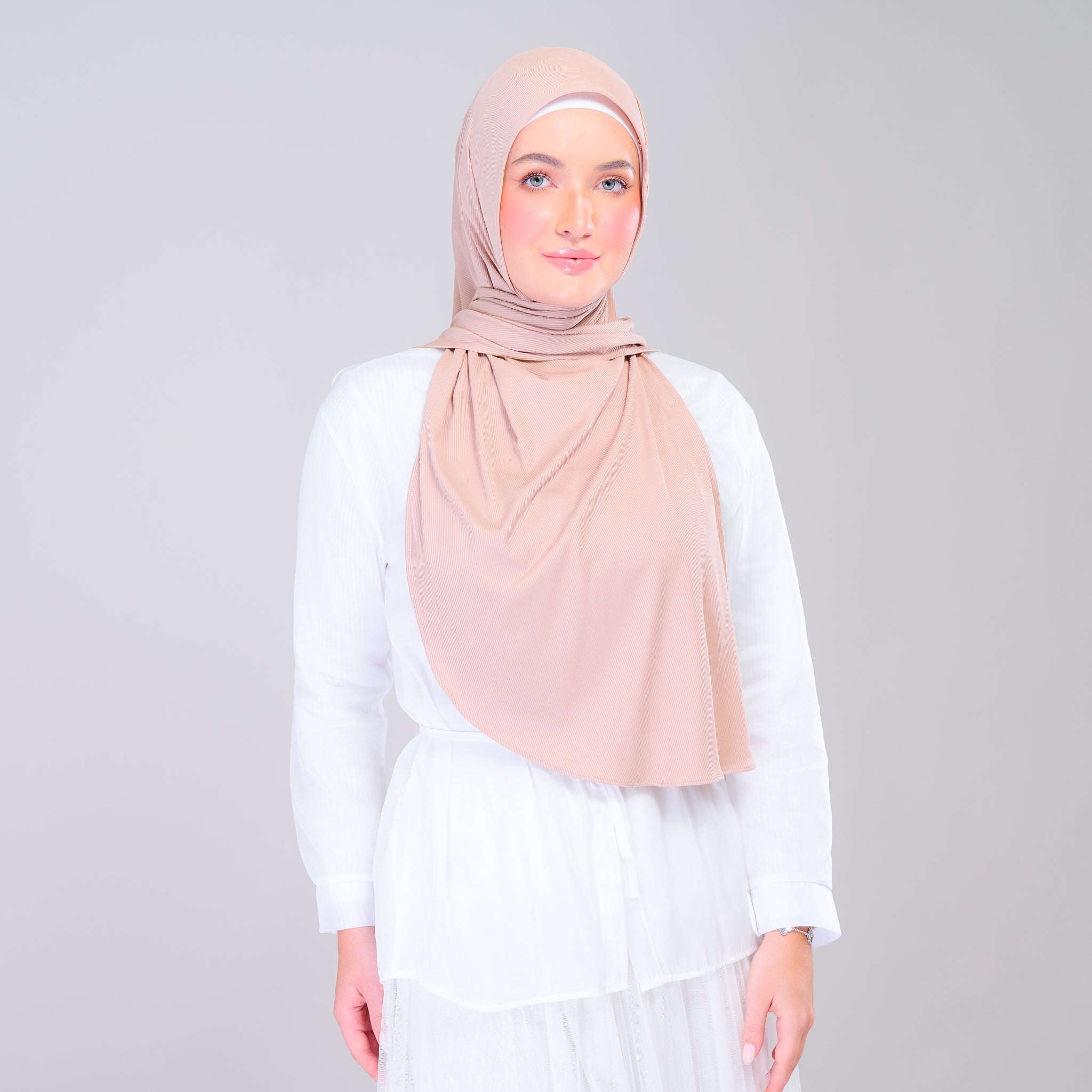 Instant Tag 'n Go Ribbed Jersey Shawl - Khaki
