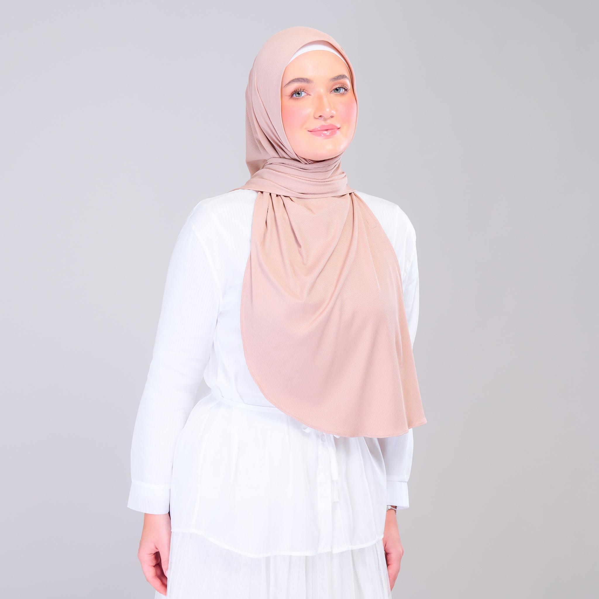 Instant Tag 'n Go Ribbed Jersey Shawl - Khaki
