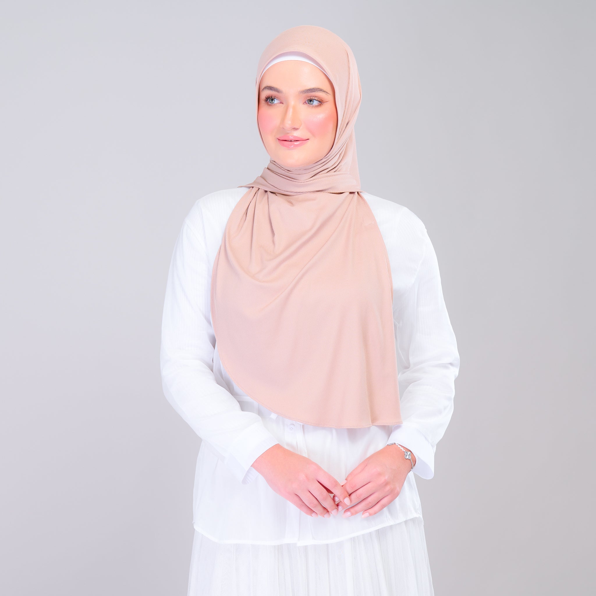 Instant Tag 'n Go Ribbed Jersey Shawl - Khaki