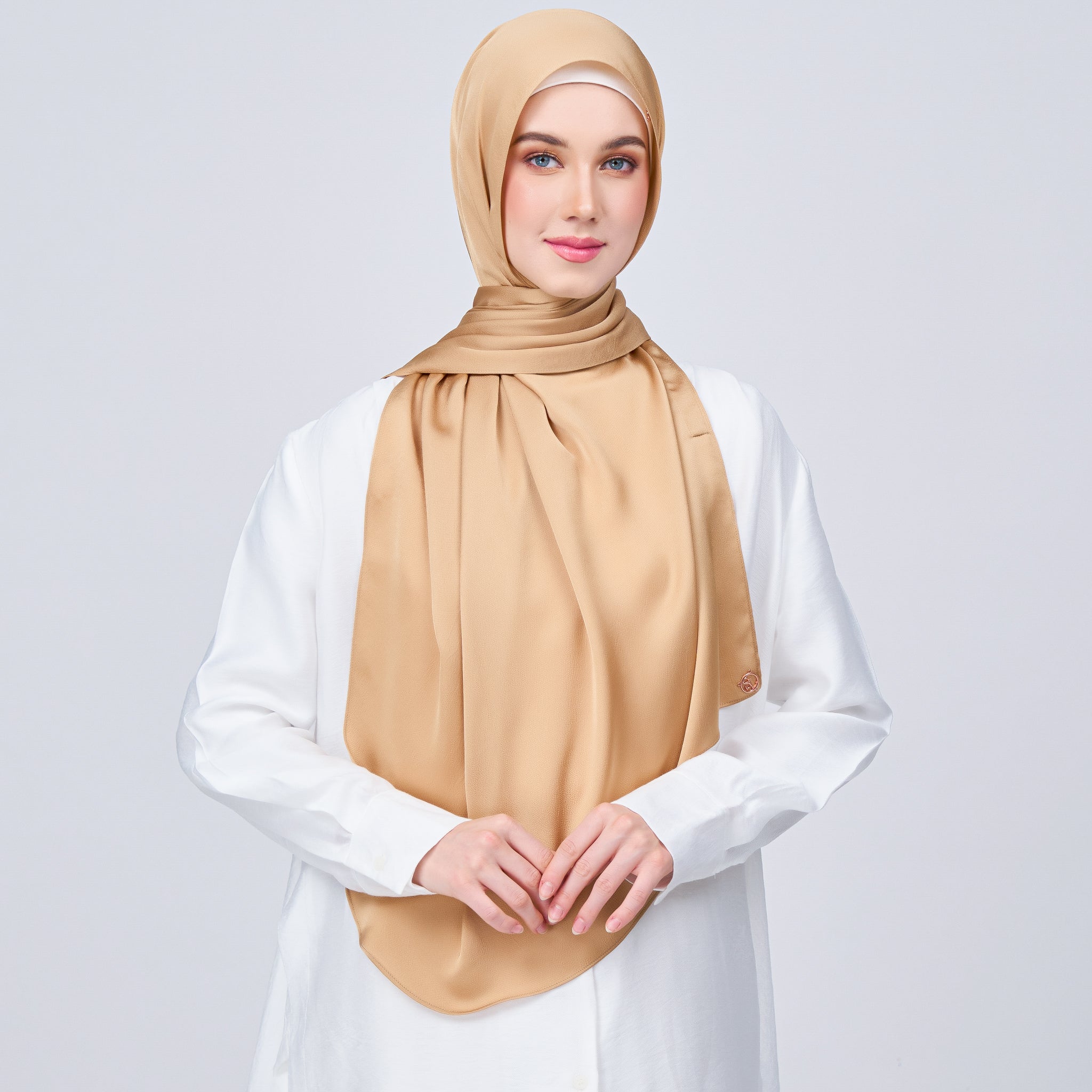 Instant Tag 'n Go Satin Bulle Shawl - Gold