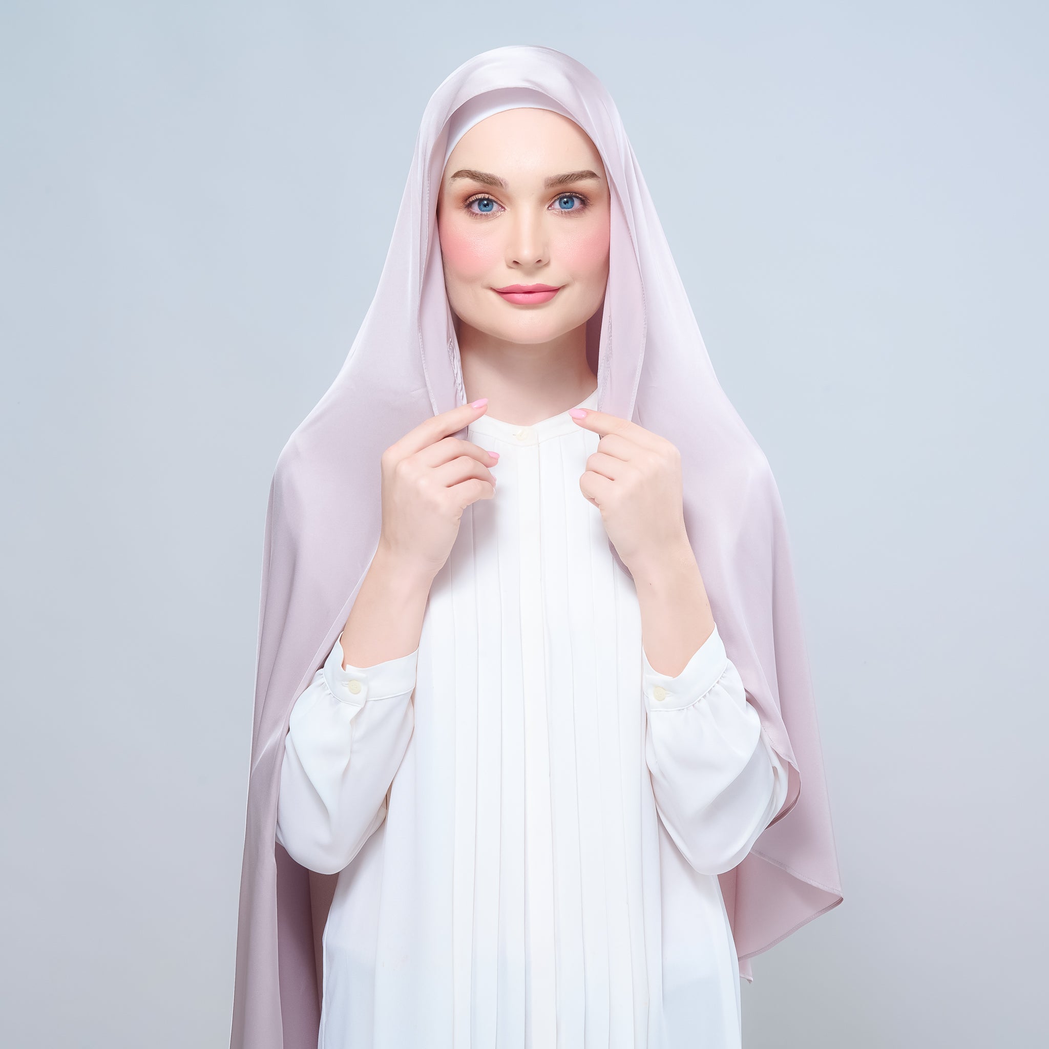 Instant Tag 'n Go Satin Silk Shawl - Cool Taupe