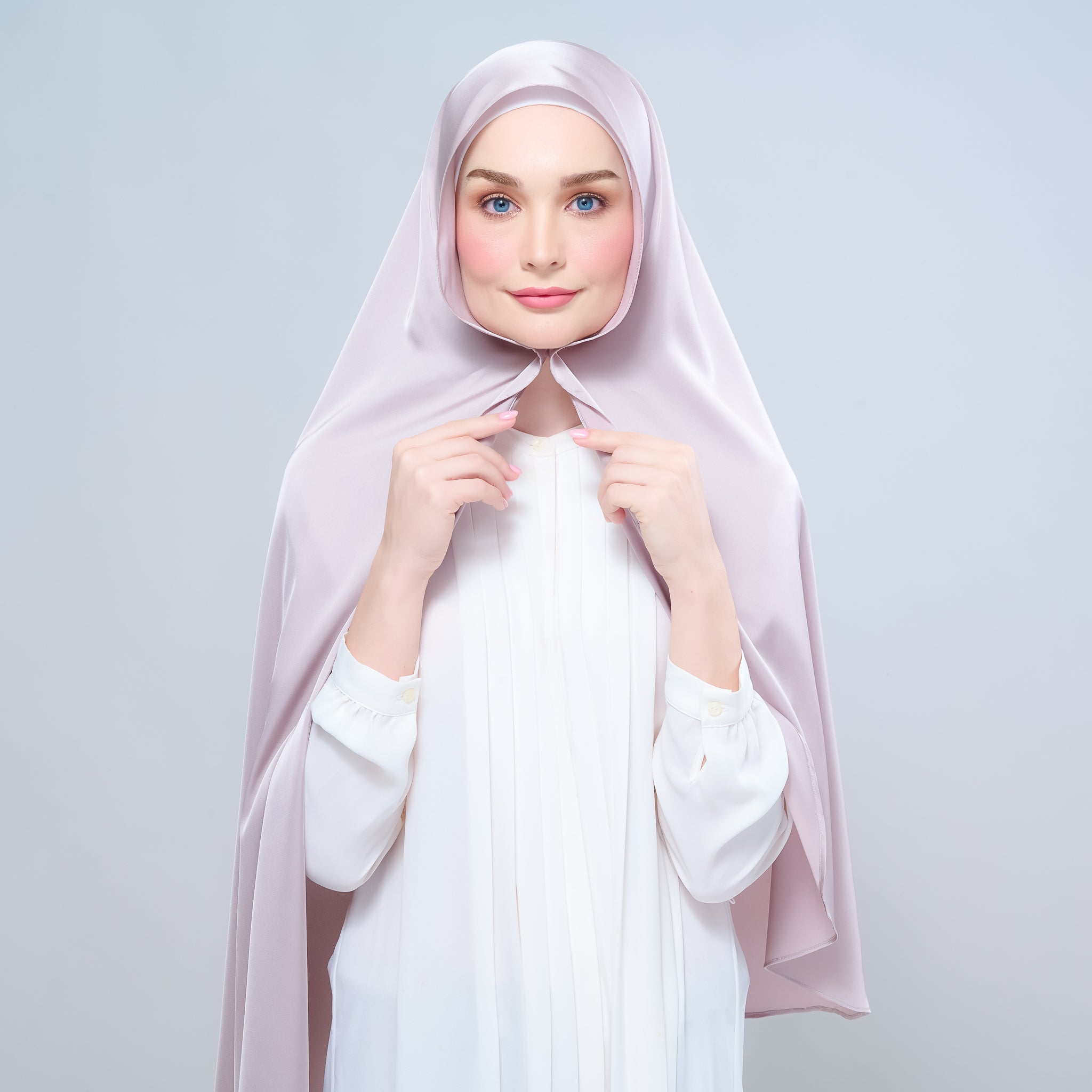 Instant Tag 'n Go Satin Silk Shawl - Cool Taupe