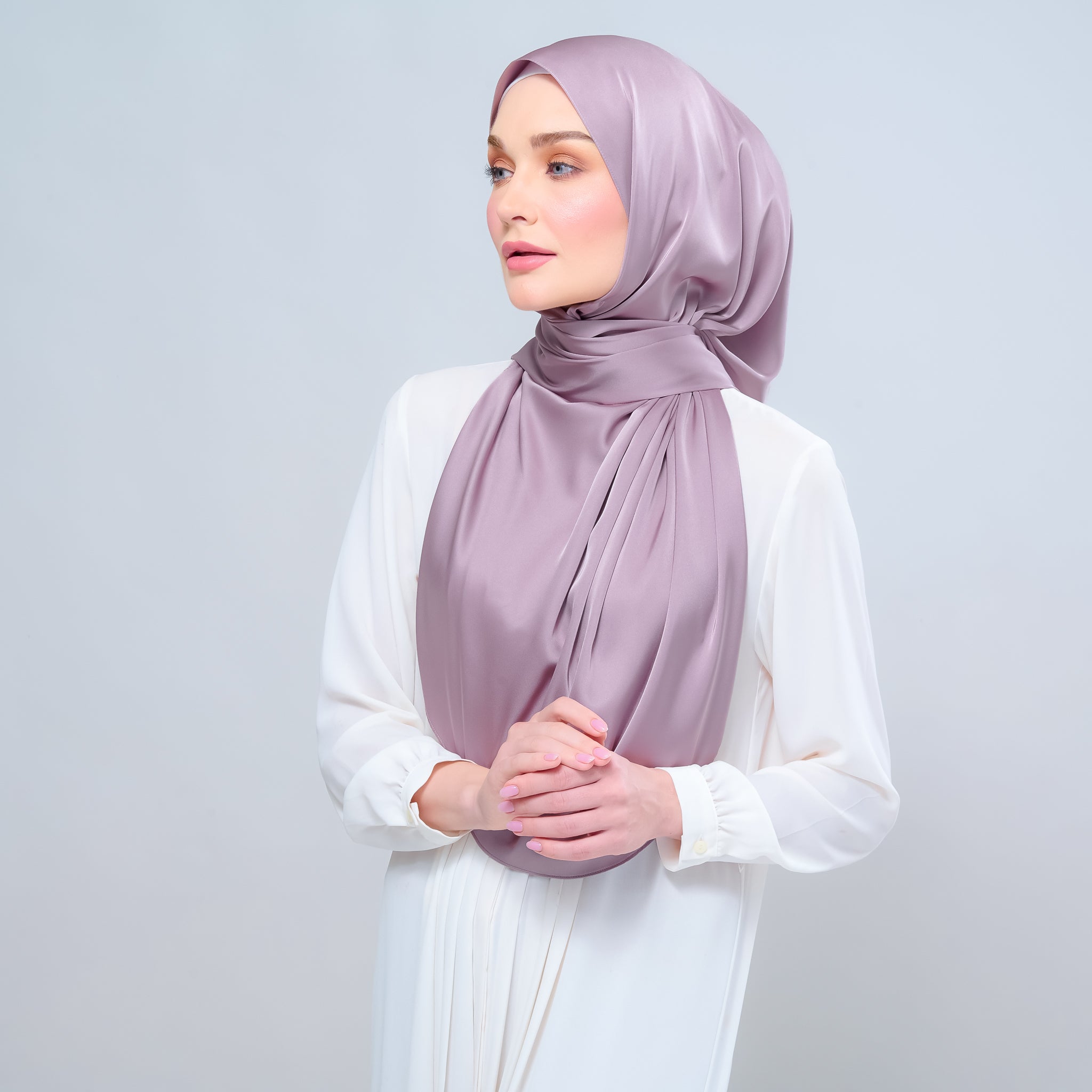 Instant Tag 'n Go Satin Silk Shawl - Mint Blue