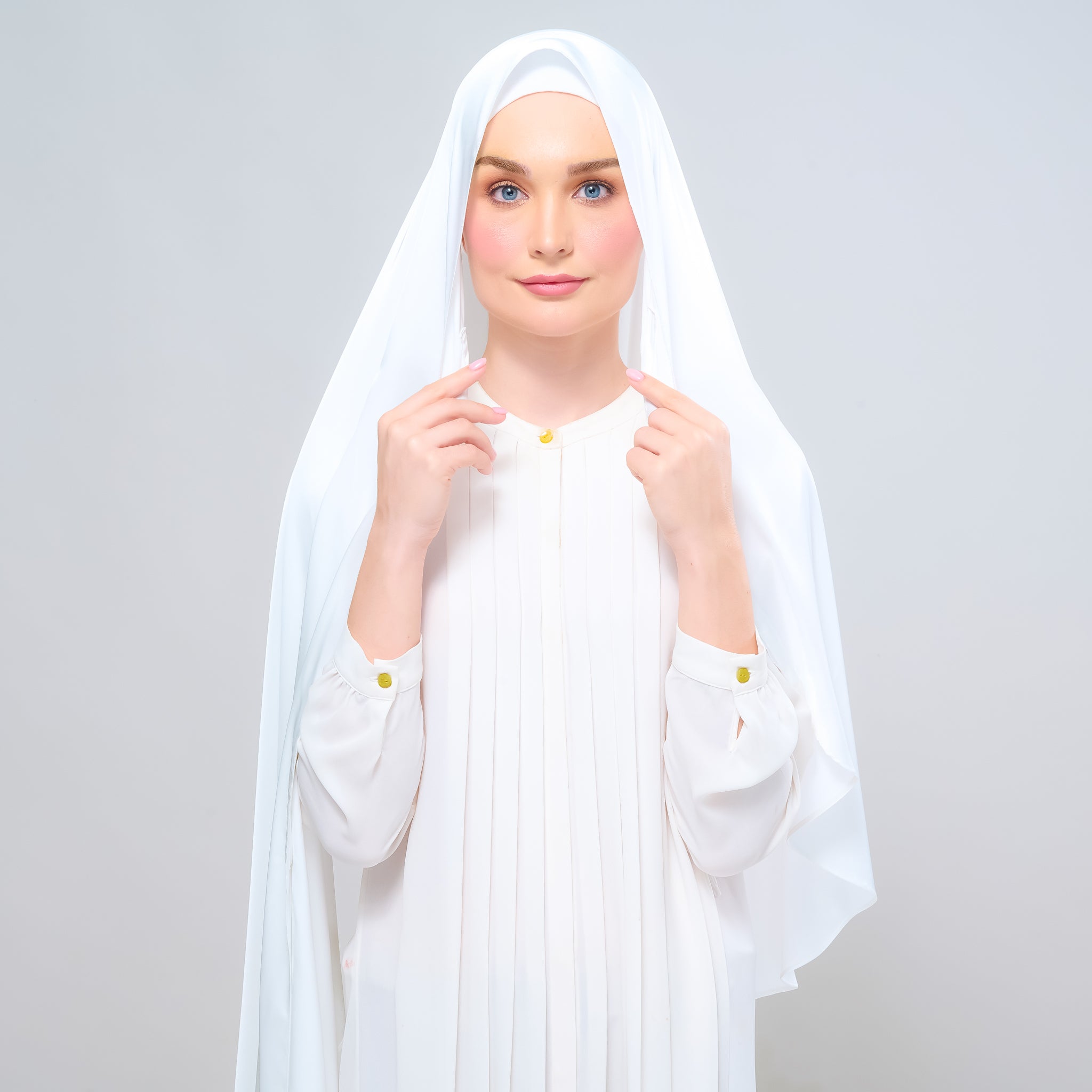 Instant Tag 'n Go Satin Silk Shawl - Bridal White