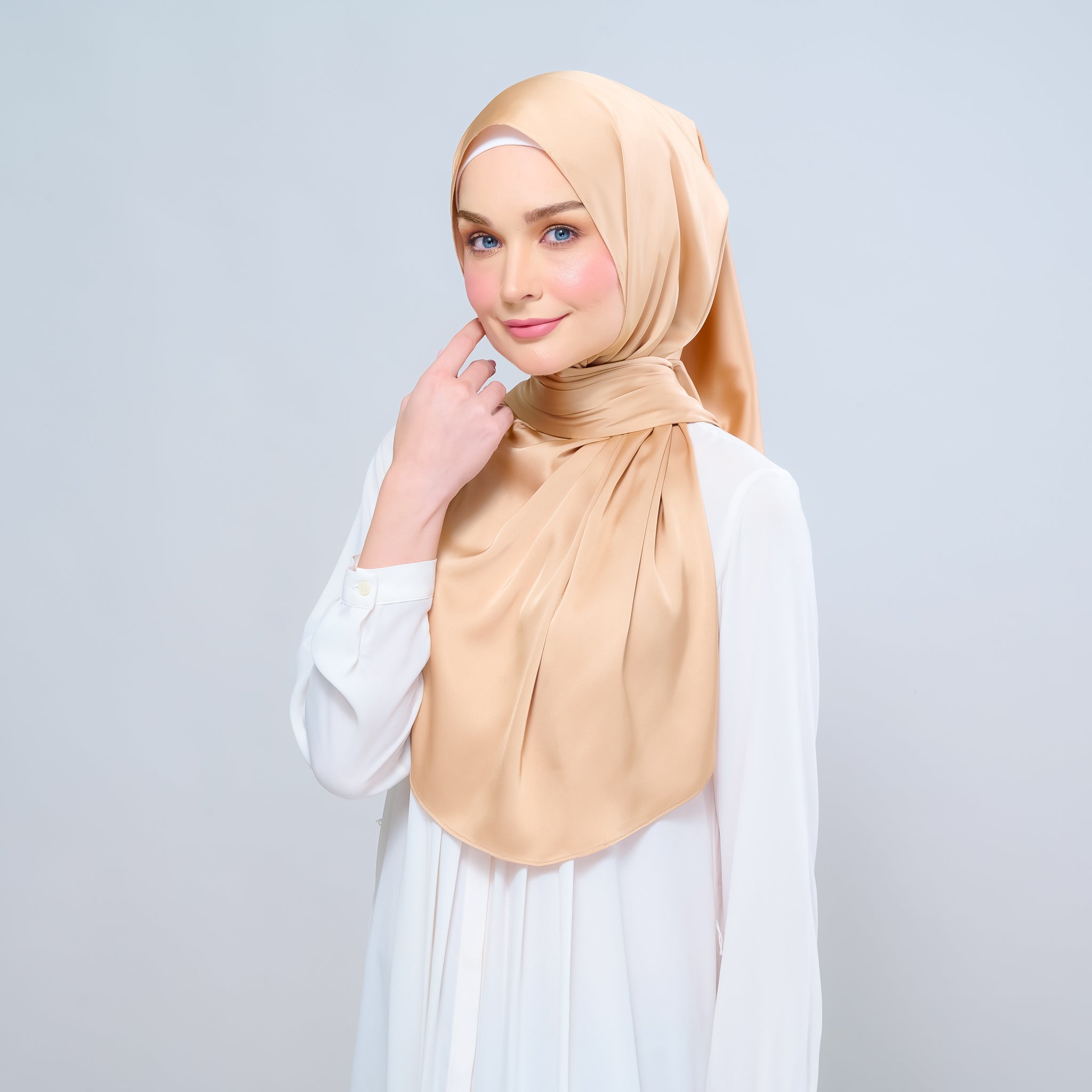 Instant Tag 'n Go Satin Silk Shawl - Gold