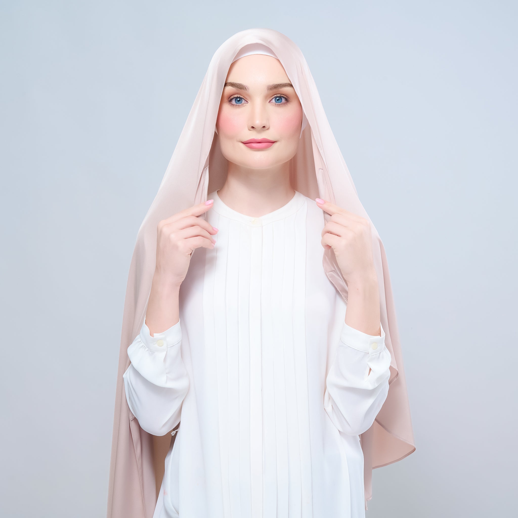 Instant Tag 'n Go Satin Silk Shawl - Linen Taupe