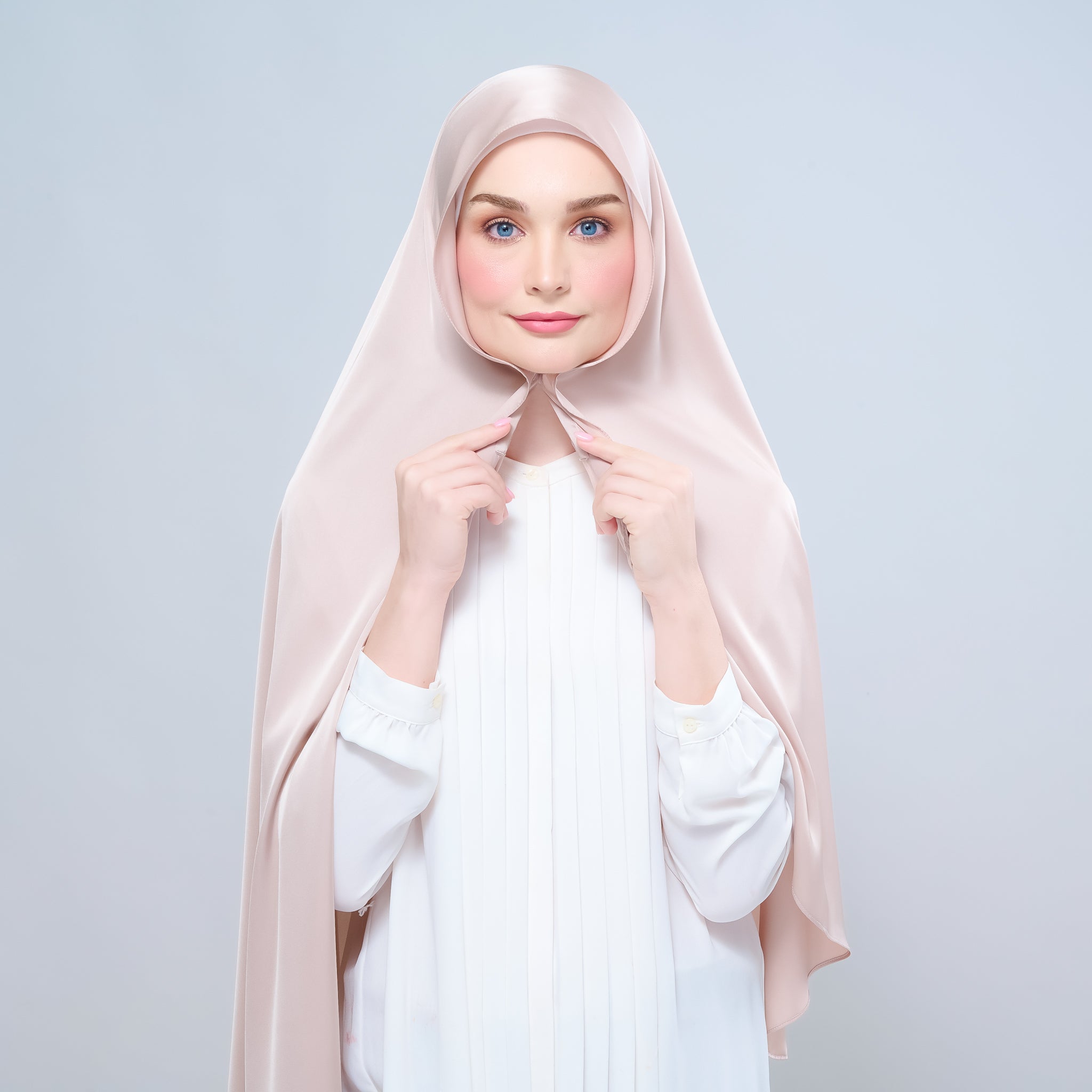 Instant Tag 'n Go Satin Silk Shawl - Linen Taupe