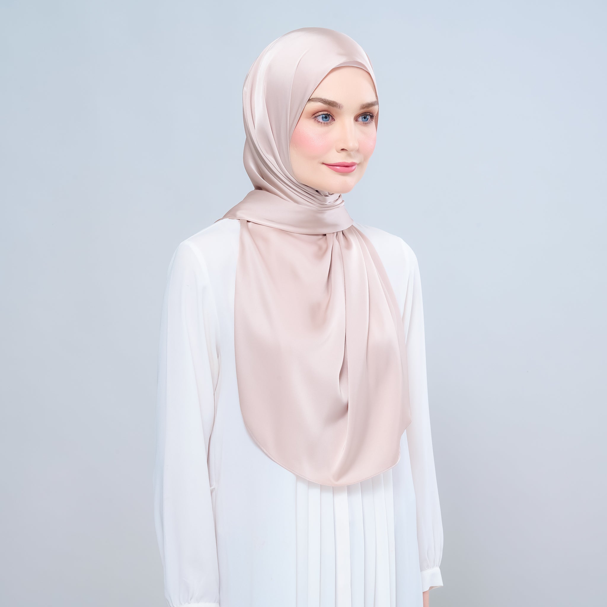 Instant Tag 'n Go Satin Silk Shawl - Linen Taupe
