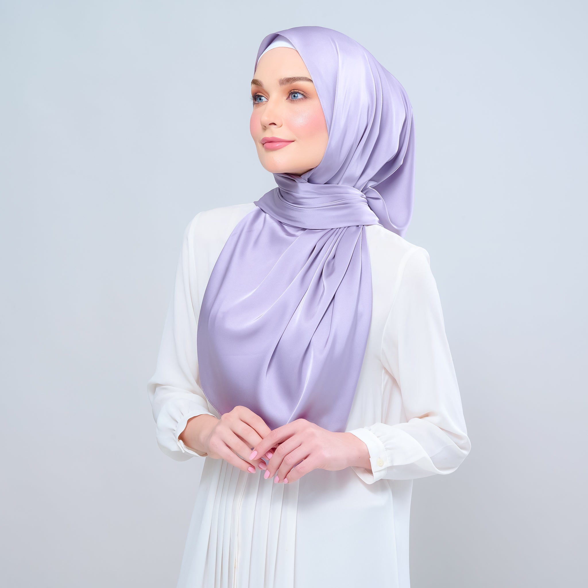 Instant Tag 'n Go Satin Silk Shawl - Lavender Blush