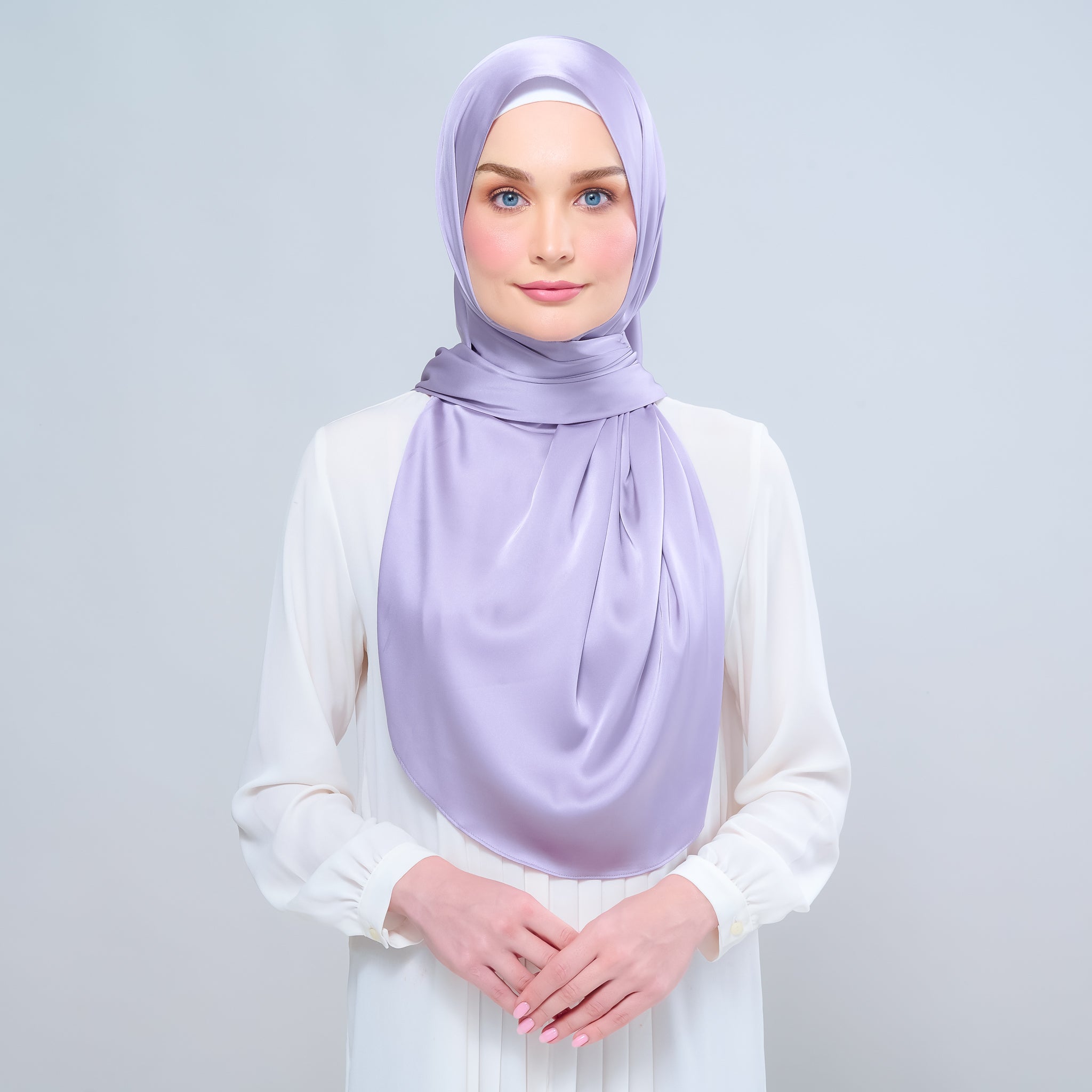 Instant Tag 'n Go Satin Silk Shawl - Lavender Blush