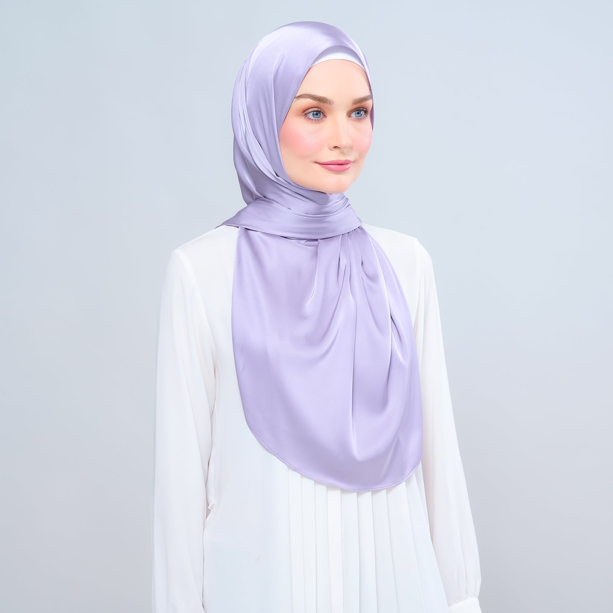 Instant Tag 'n Go Satin Silk Shawl - Lavender Blush