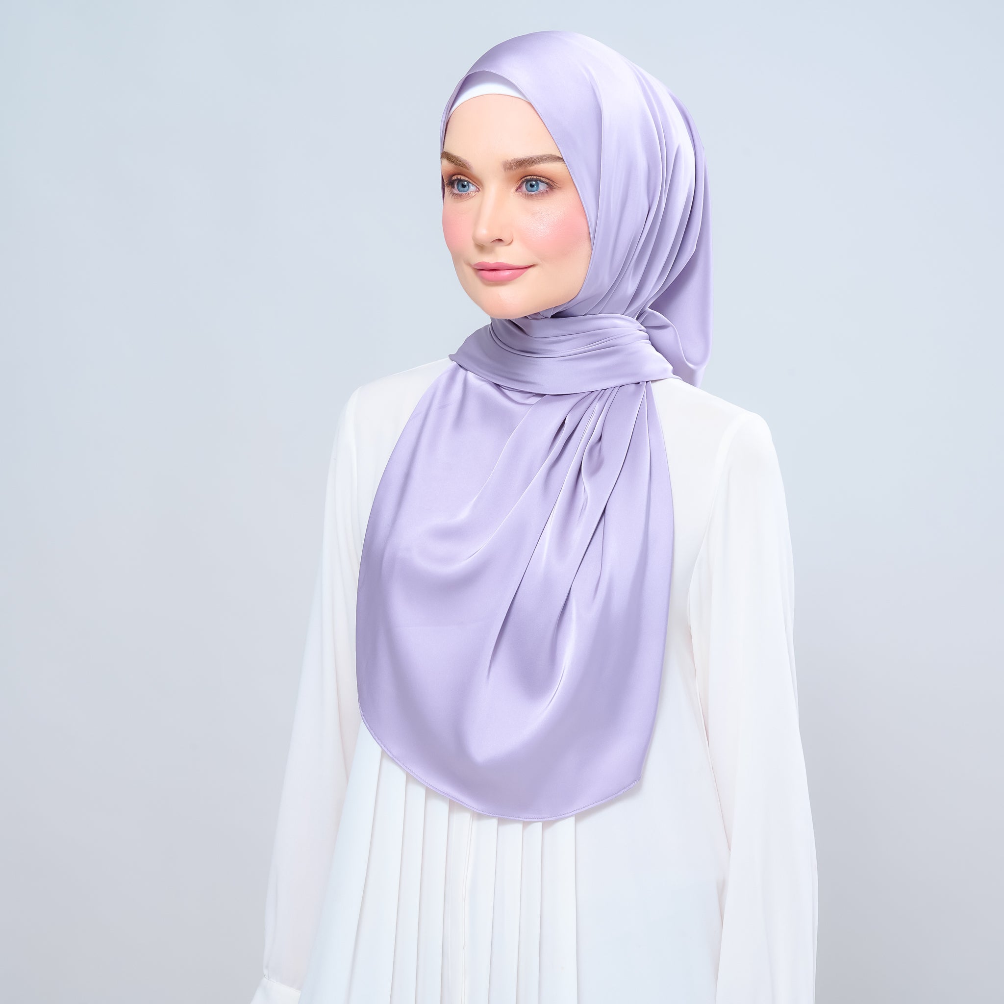 Instant Tag 'n Go Satin Silk Shawl - Lavender Blush