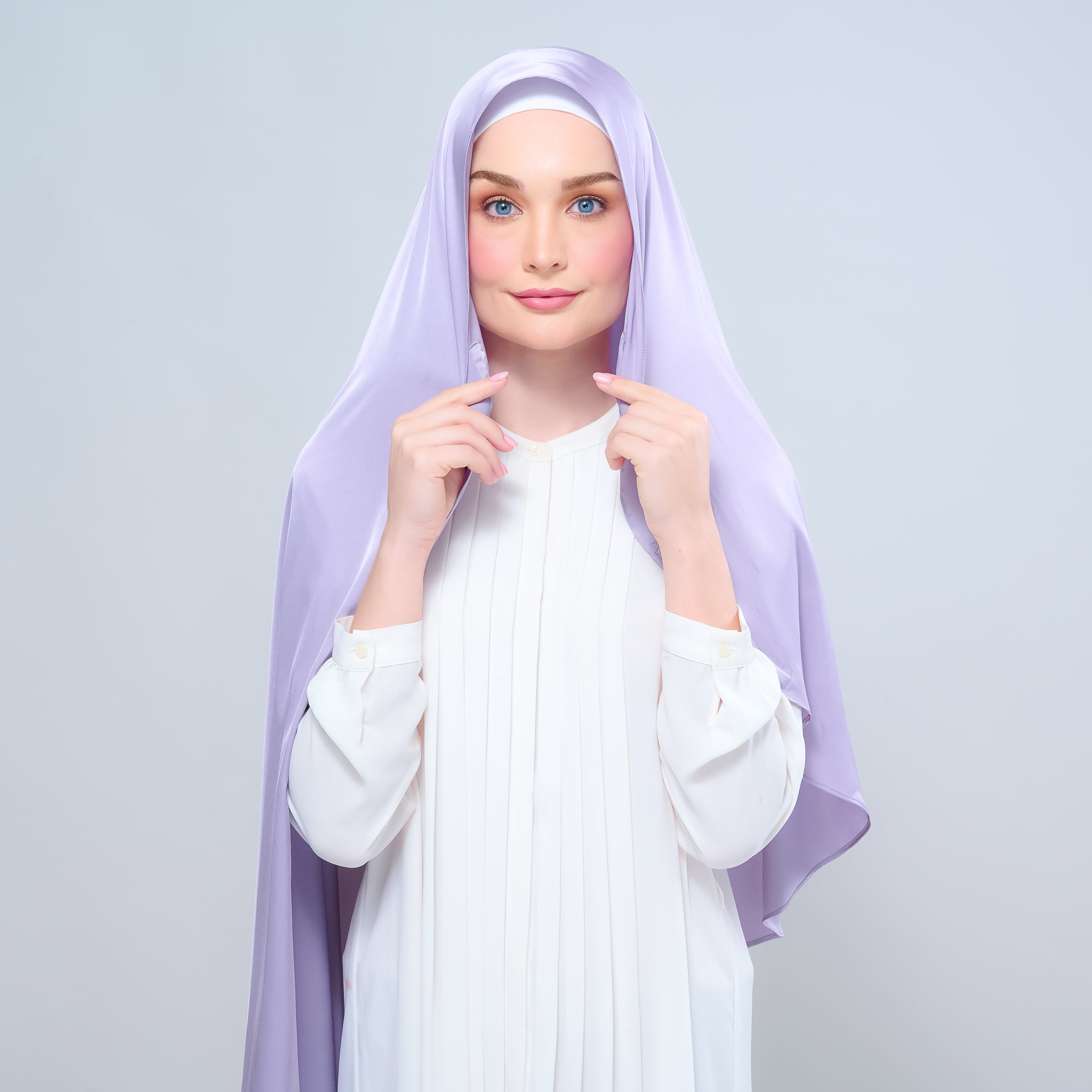 Instant Tag 'n Go Satin Silk Shawl - Lavender Blush