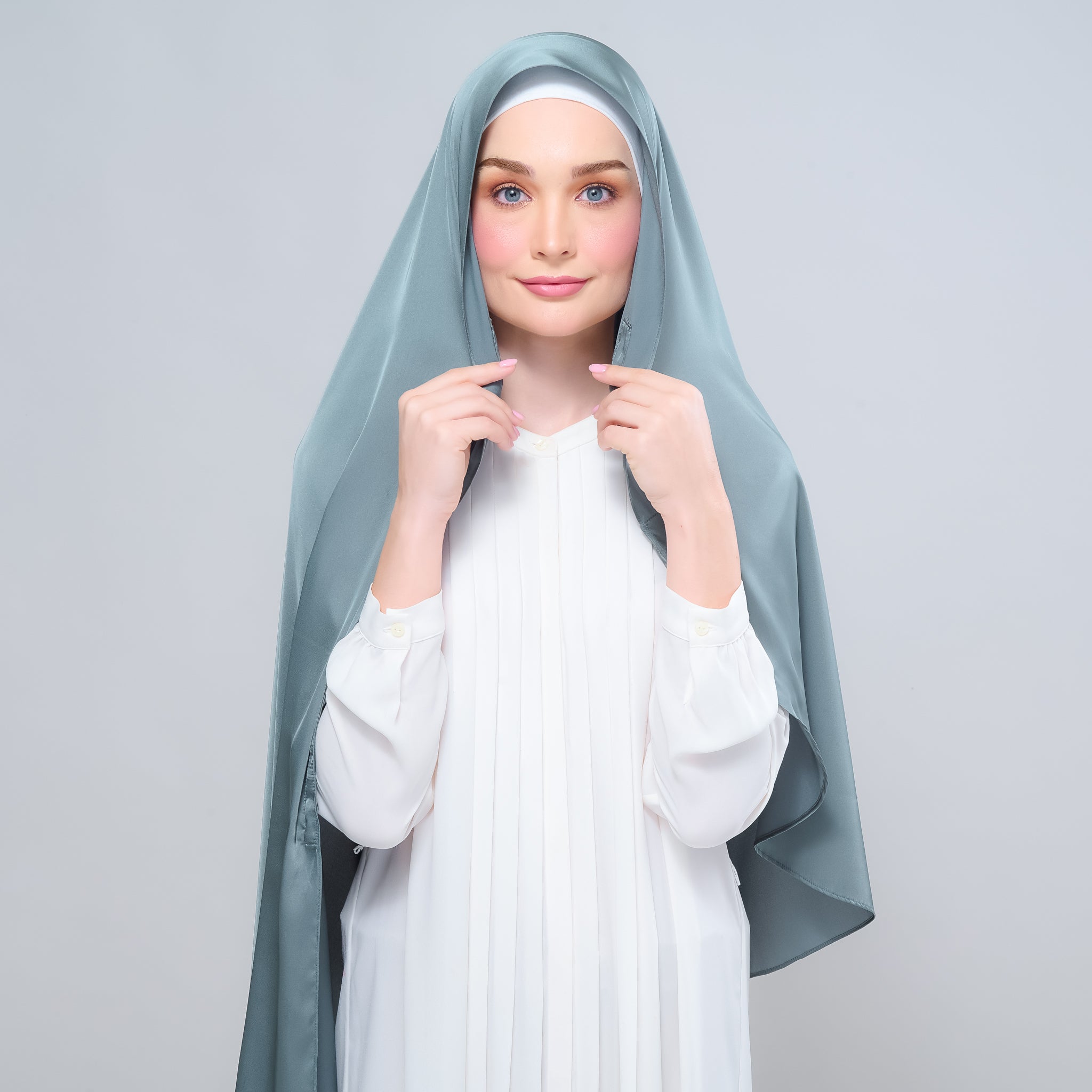 Instant Tag 'n Go Satin Silk Shawl - Sea Green