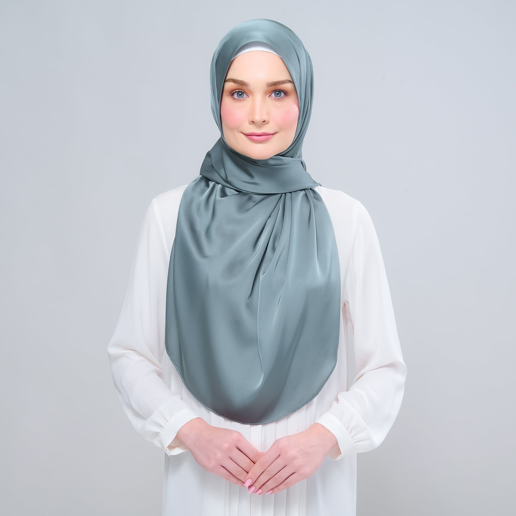 Instant Tag 'n Go Satin Silk Shawl - Sea Green