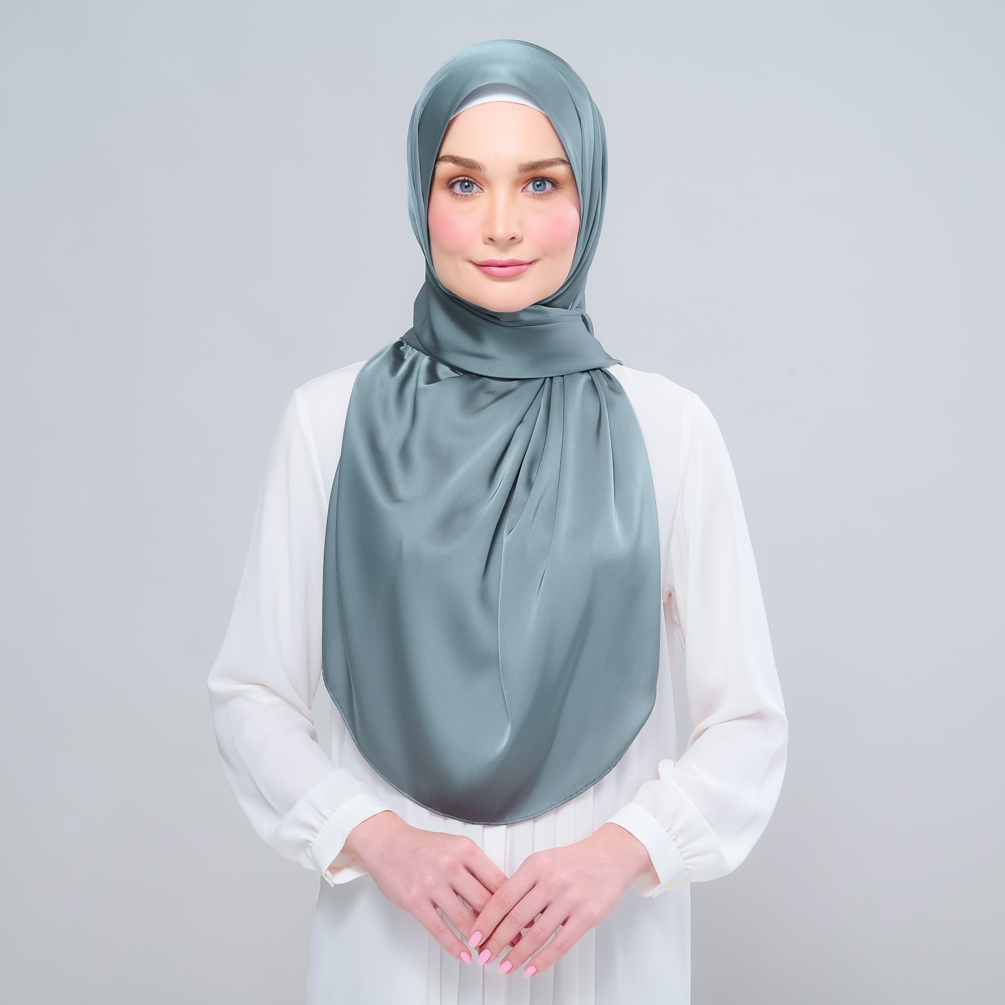 Instant Tag 'n Go Satin Silk Shawl - Sea Green