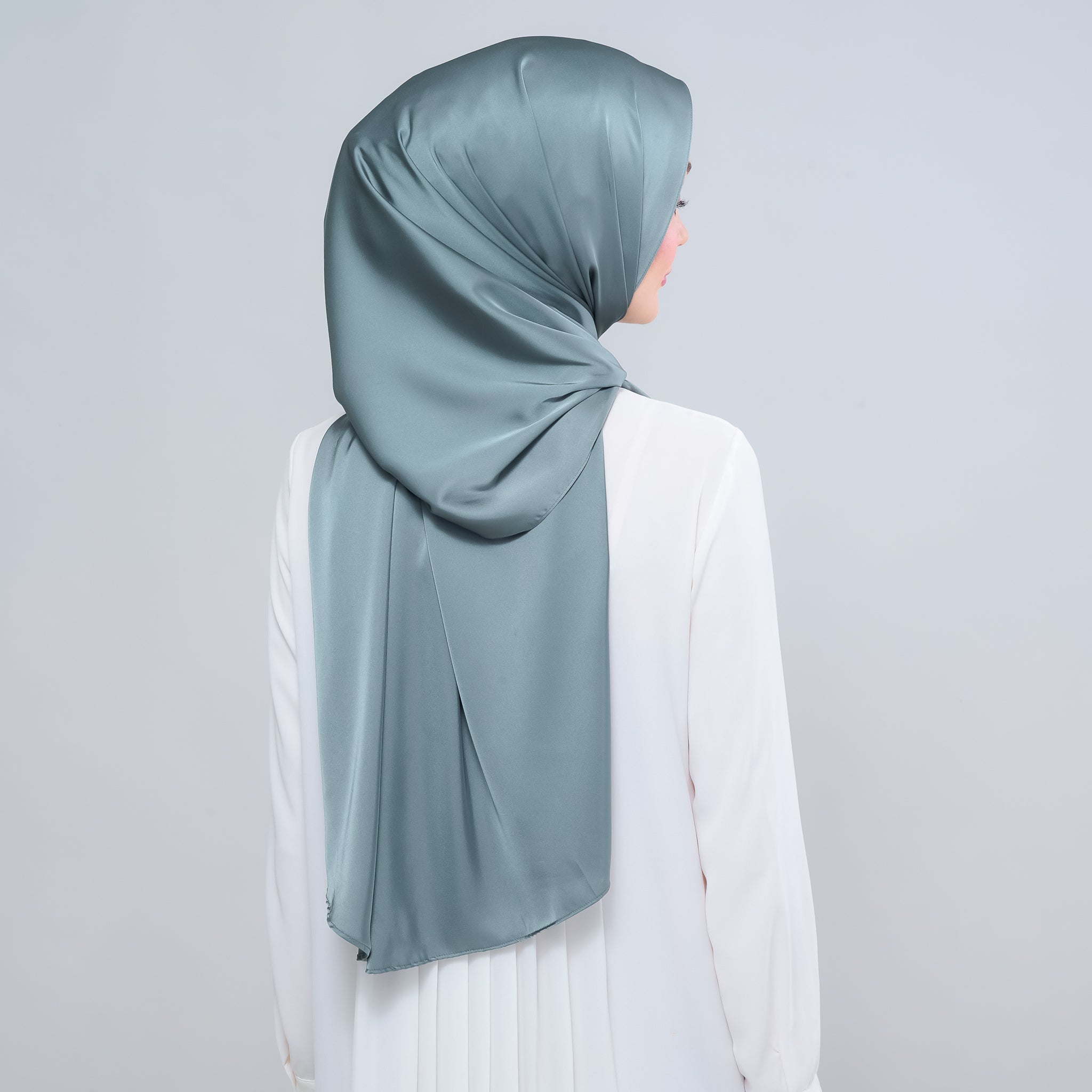 Instant Tag 'n Go Satin Silk Shawl - Sea Green