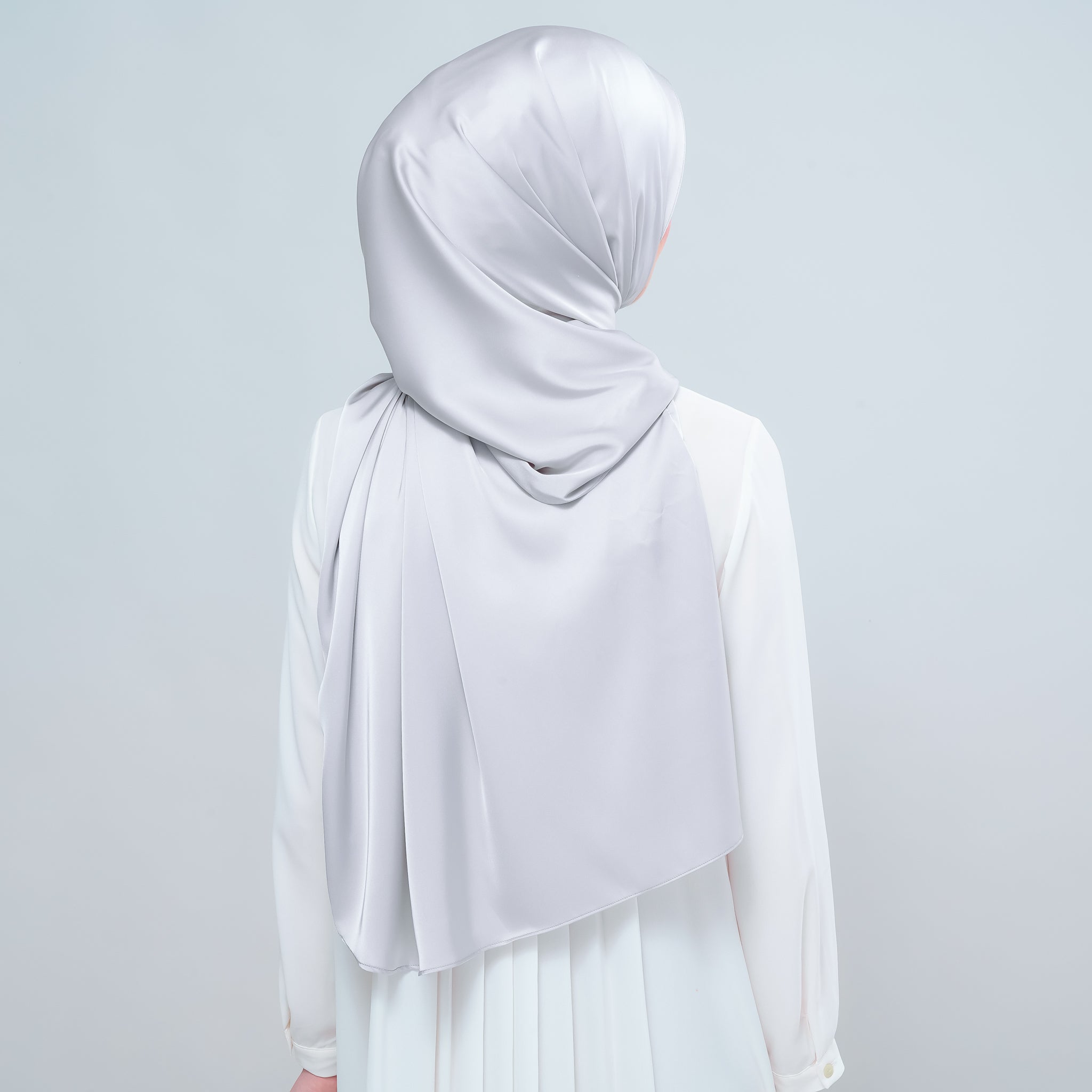 Instant Tag 'n Go Satin Silk Shawl - Silver