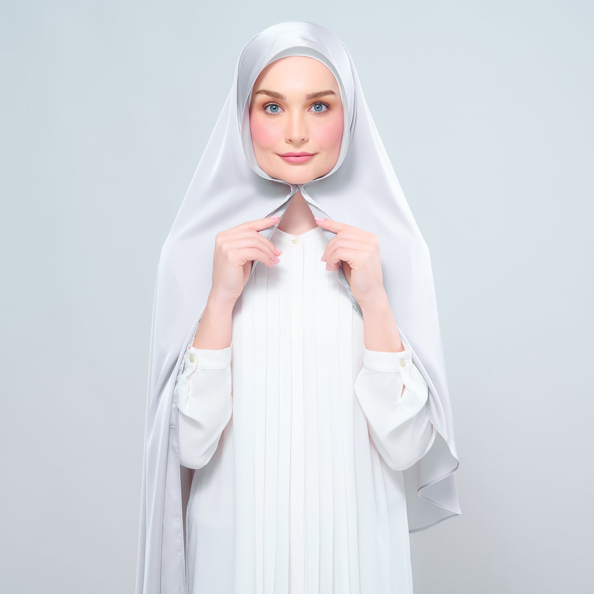 Instant Tag 'n Go Satin Silk Shawl - Silver