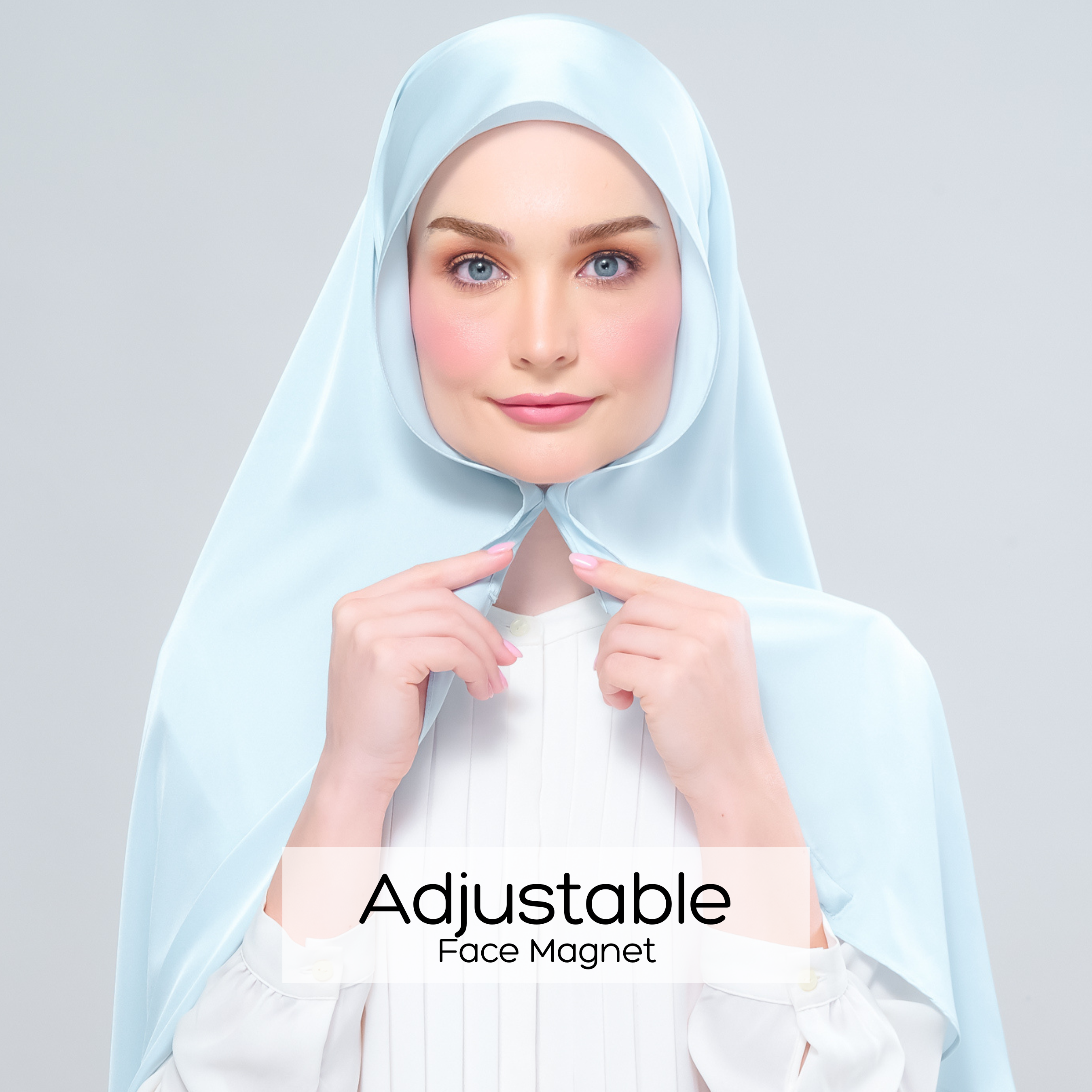 Instant Tag 'n Go Satin Silk Shawl - Mint Blue
