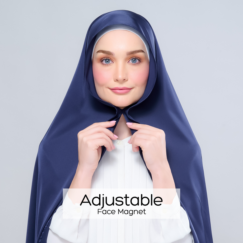 Instant Tag 'n Go Satin Silk Shawl - Deep Blue