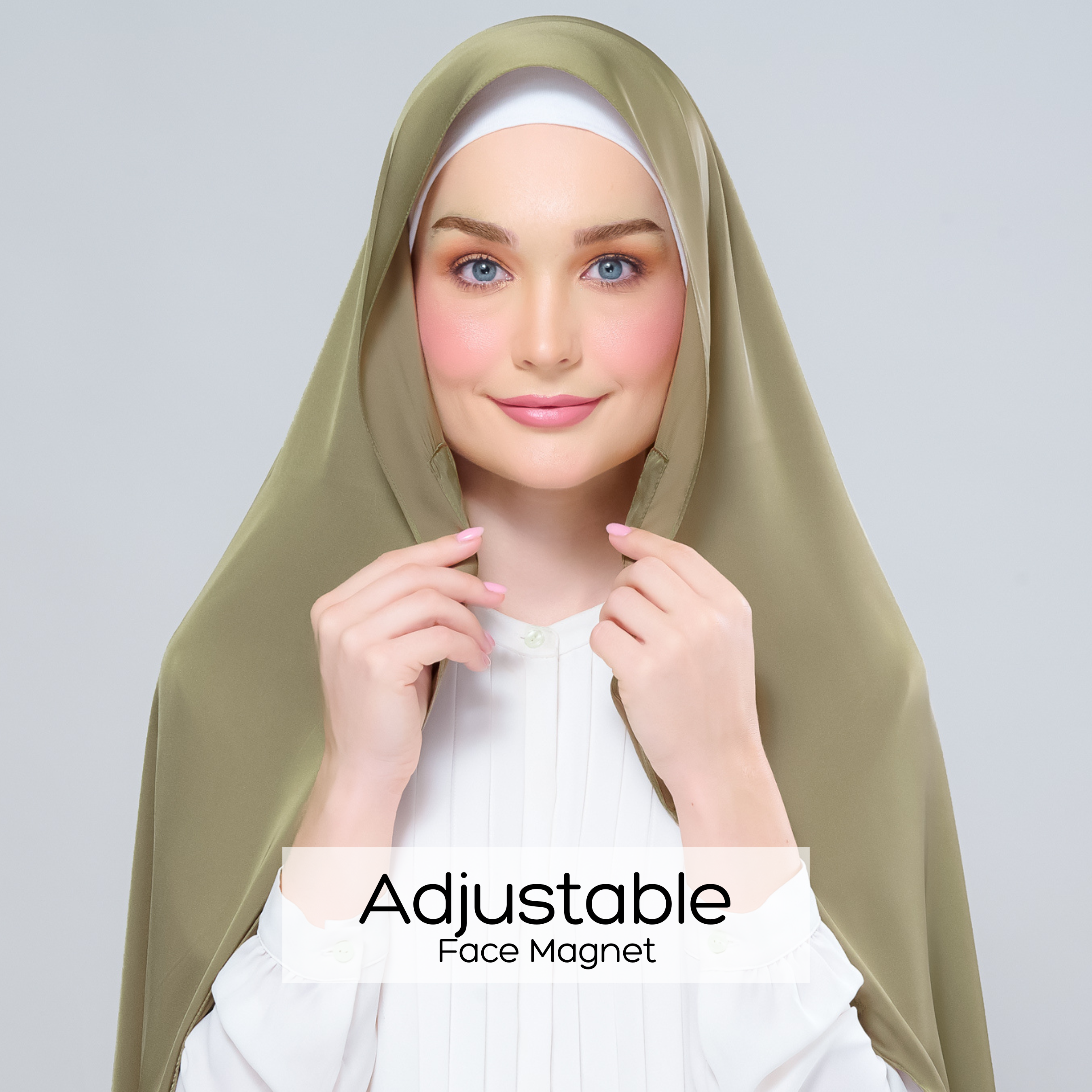 Instant Tag 'n Go Satin Silk Shawl - Olive