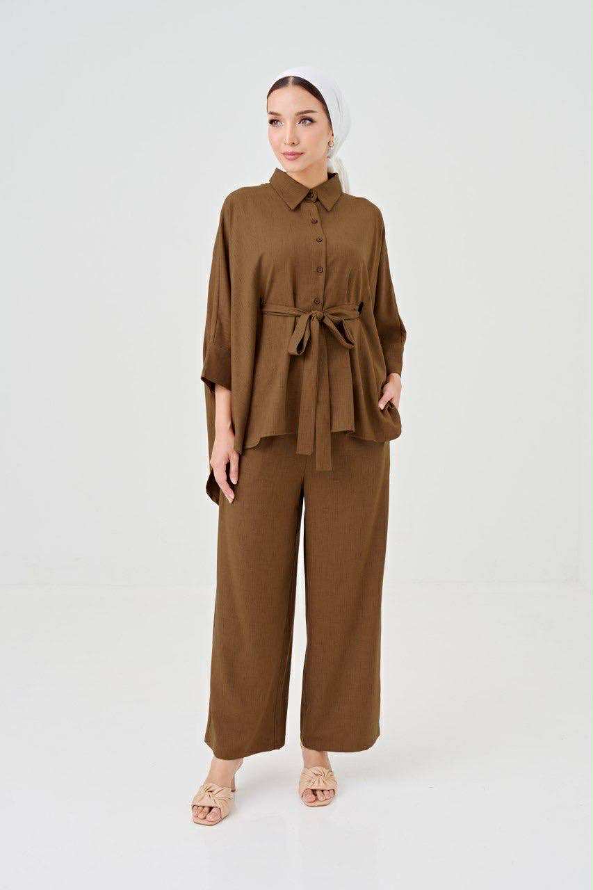 She Dazzle | Lea Caftan in Tan Brown
