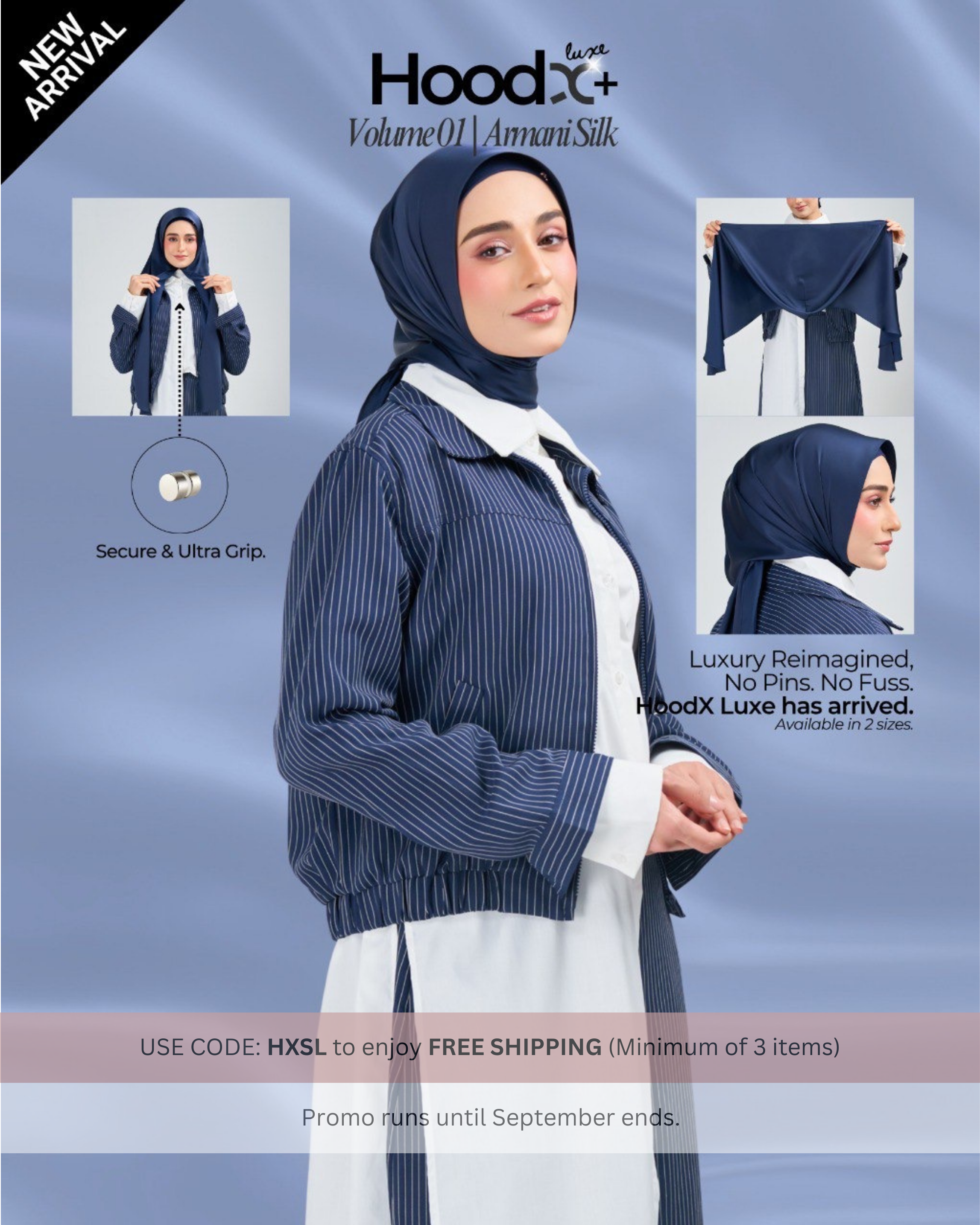 [★New] HoodX Plus Luxe in Navy