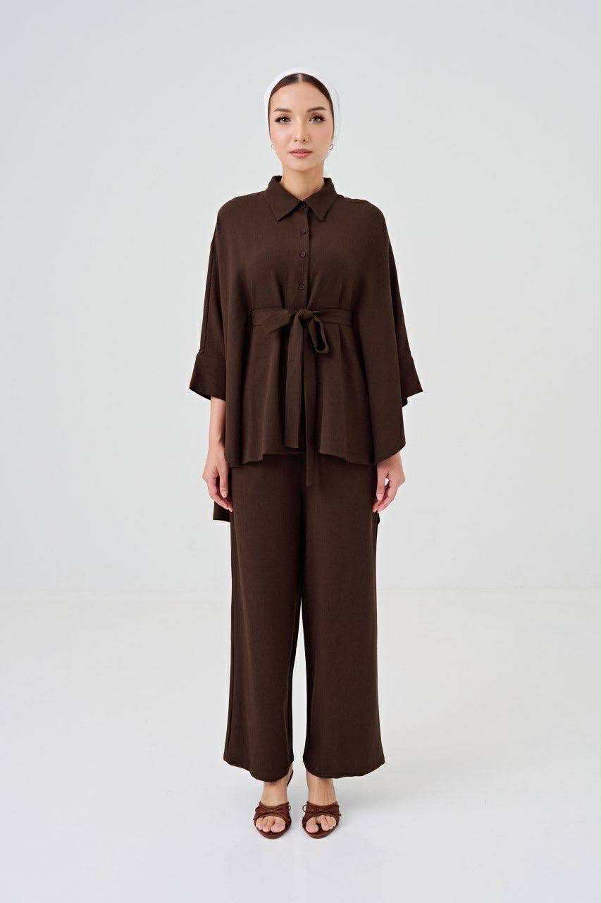 She Dazzle | Lea Caftan in Dark Brown