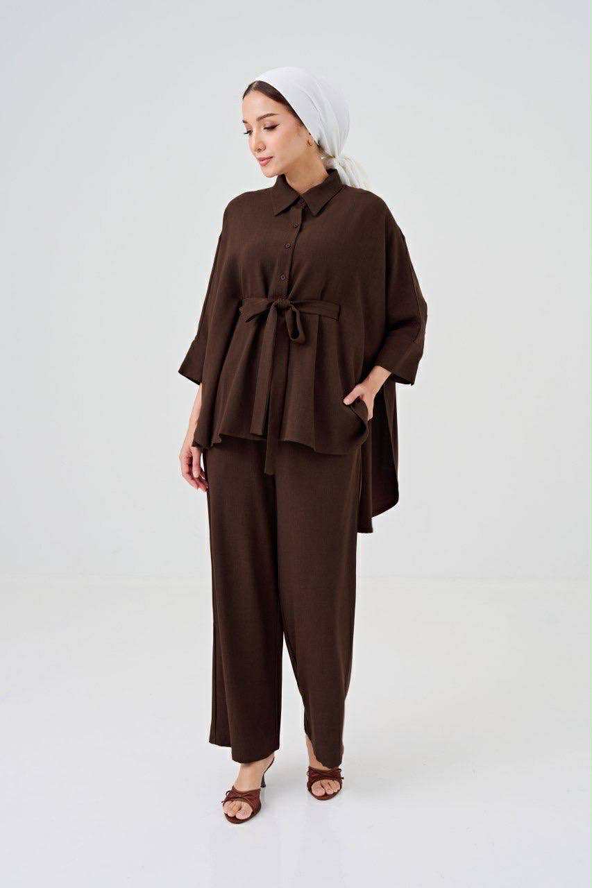 She Dazzle | Lea Caftan in Dark Brown