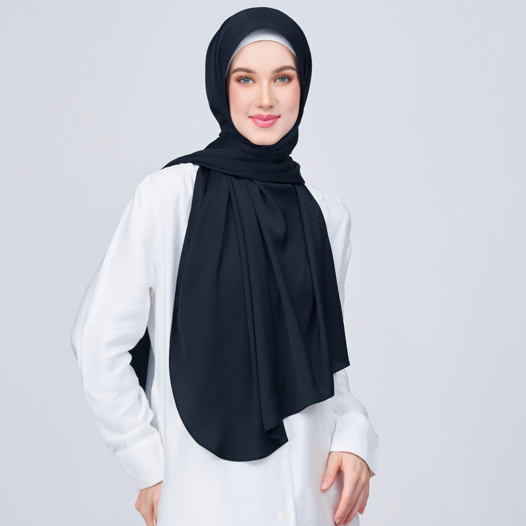 Instant Tag 'n Go Satin Bulle Shawl - Pitch Black