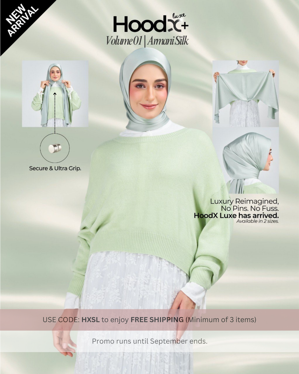 [★New] HoodX Plus Luxe in Jade
