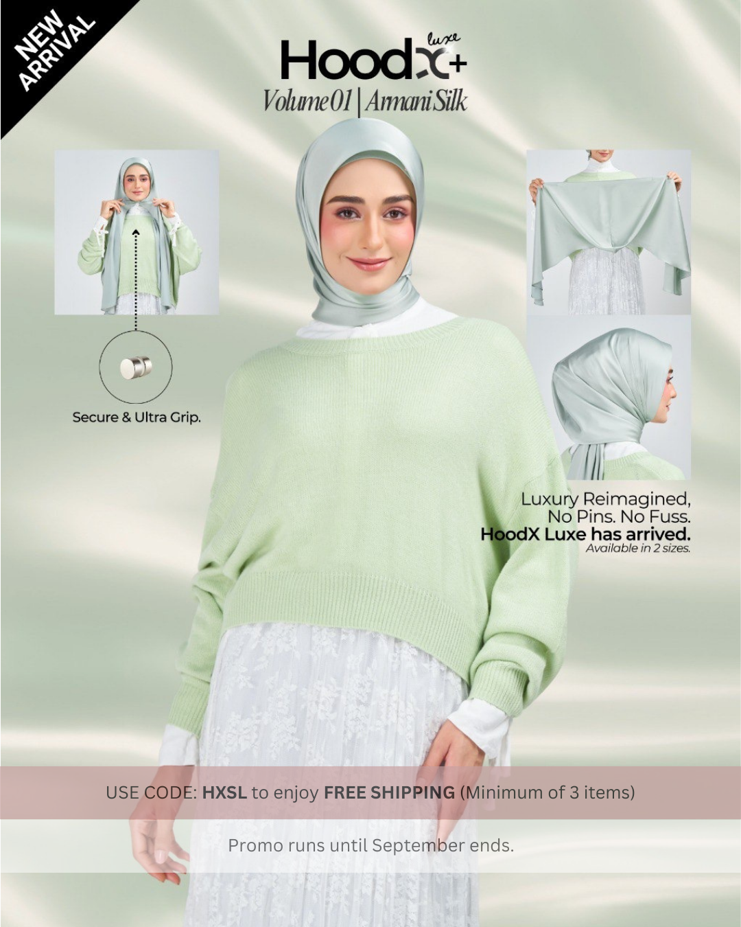 [★New] HoodX Plus Luxe in Jade