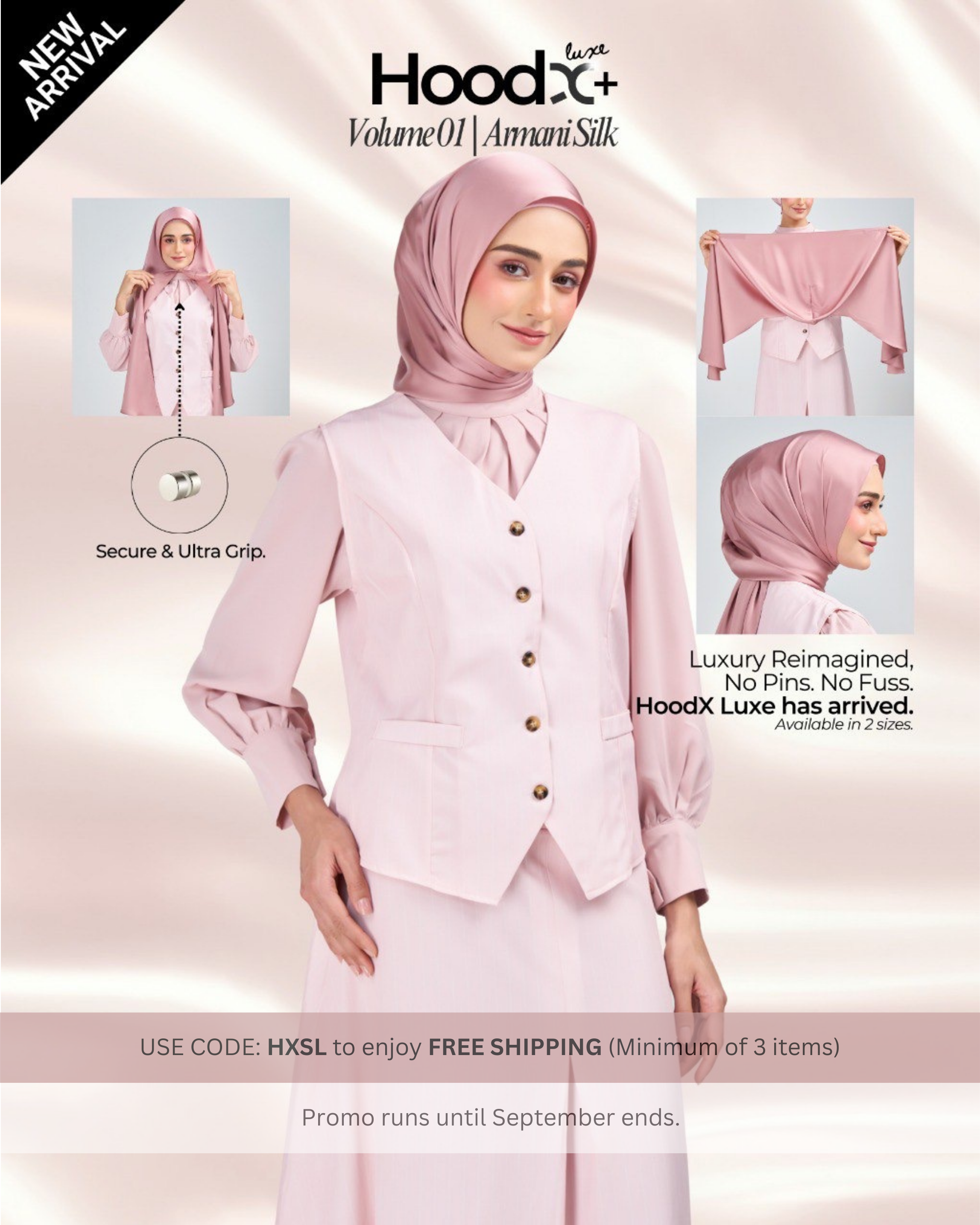 [★New] HoodX Plus Luxe in Dahlia Pink