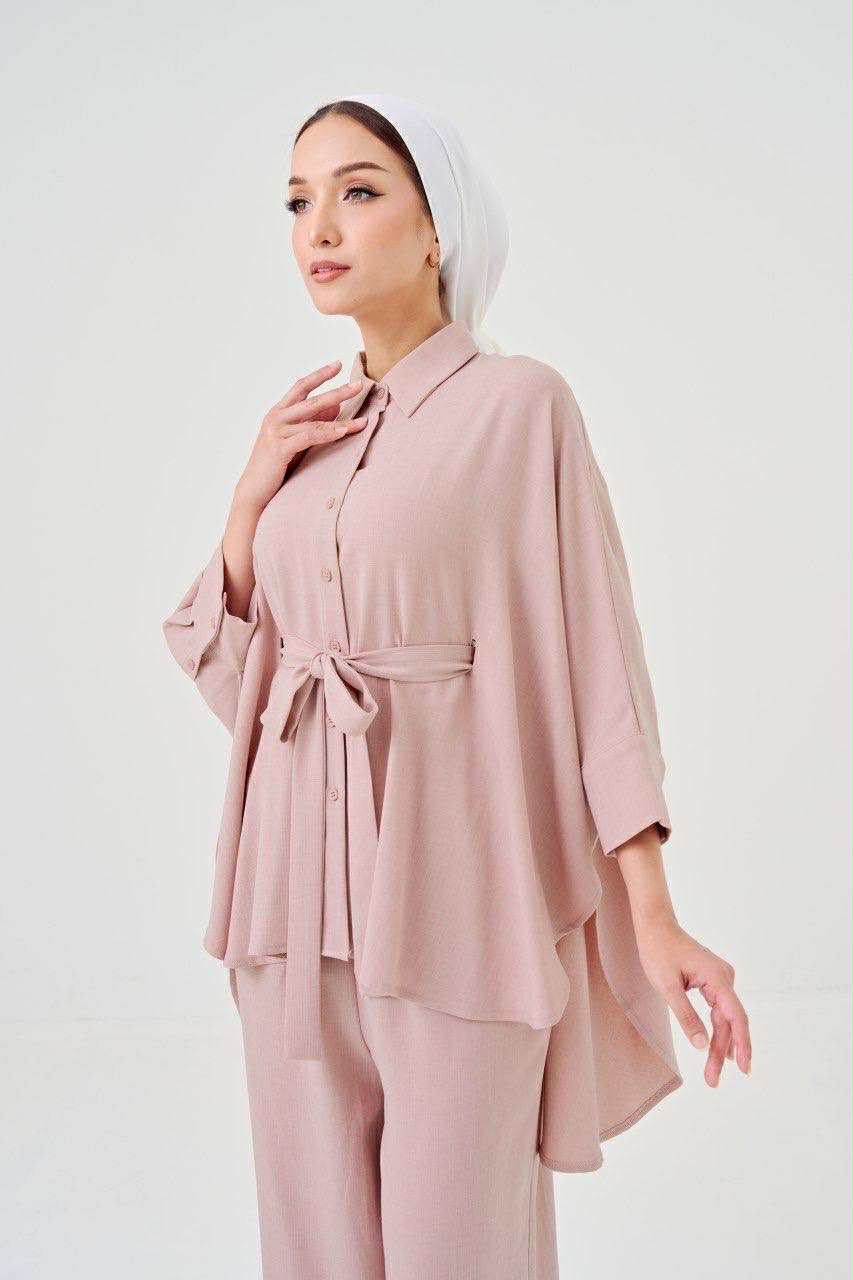 She Dazzle | Lea Caftan in Dusty Pink
