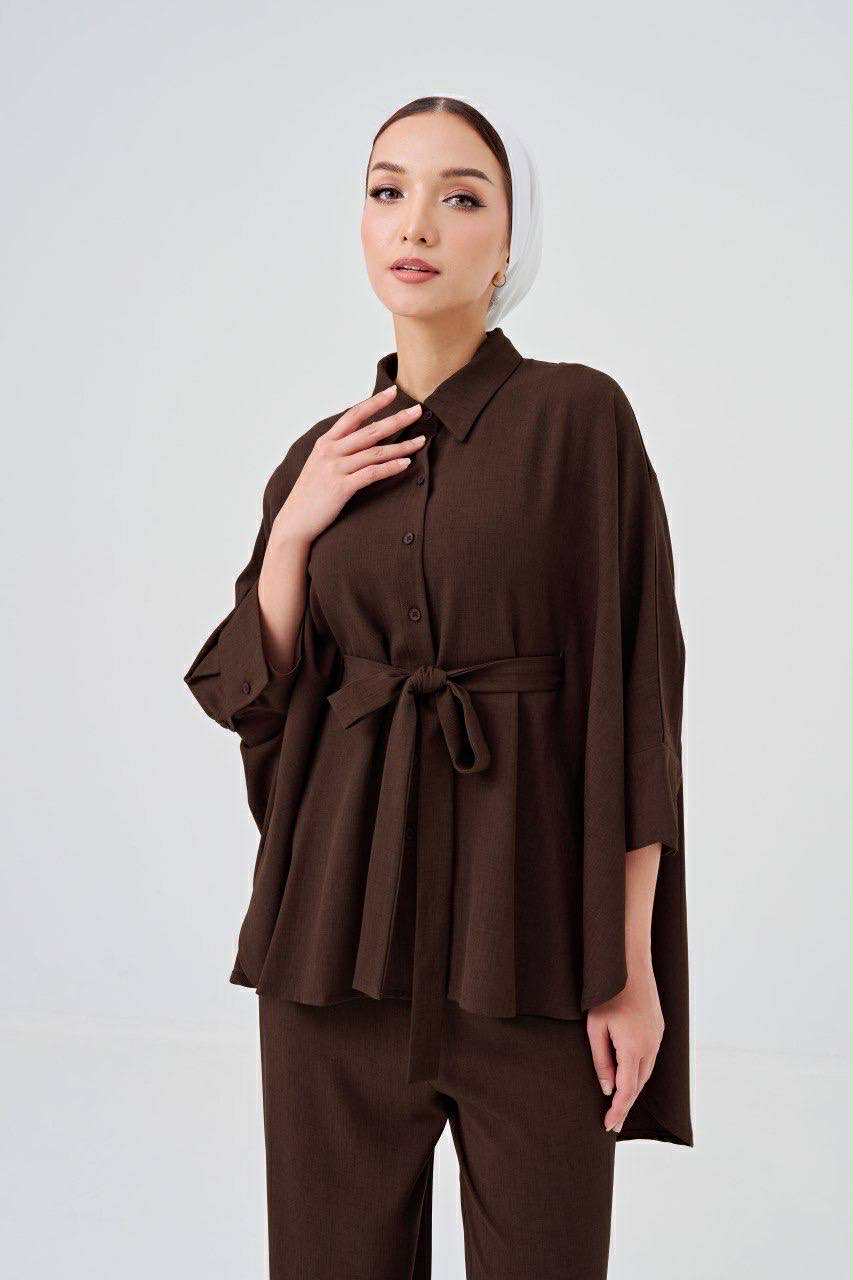 She Dazzle | Lea Caftan in Dark Brown
