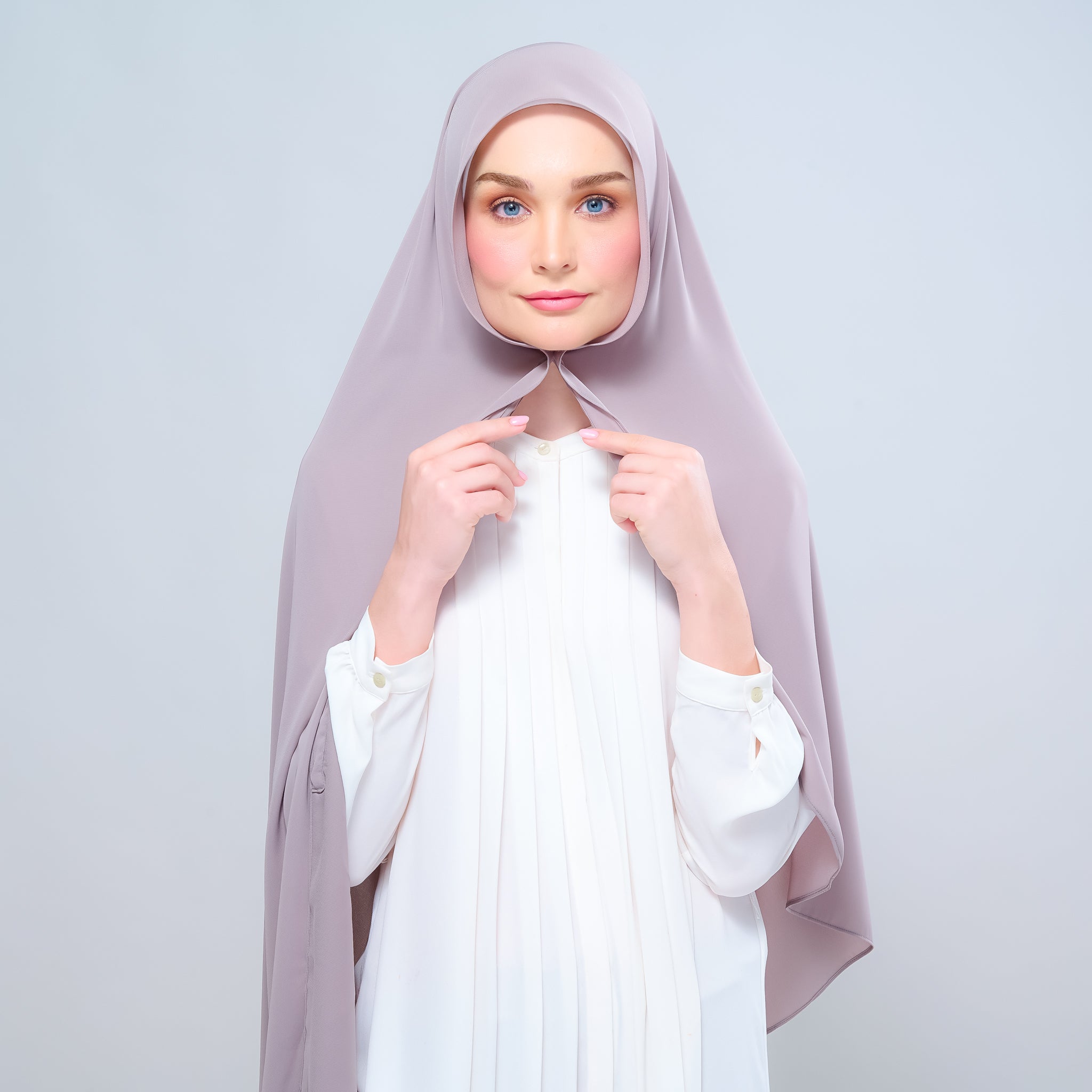 Instant Tag 'n Go Chiffon Silk Shawl - Ash Taupe