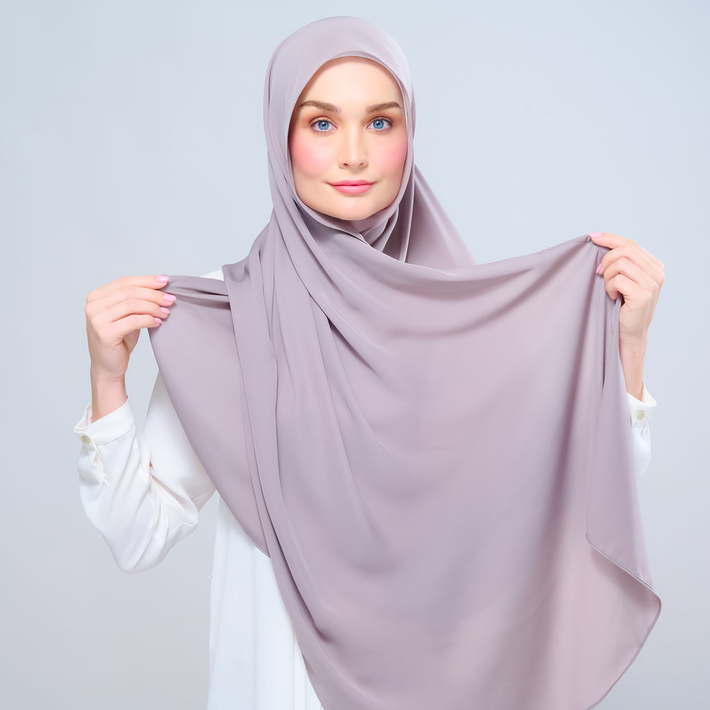 Instant Tag 'n Go Chiffon Silk Shawl - Ash Taupe