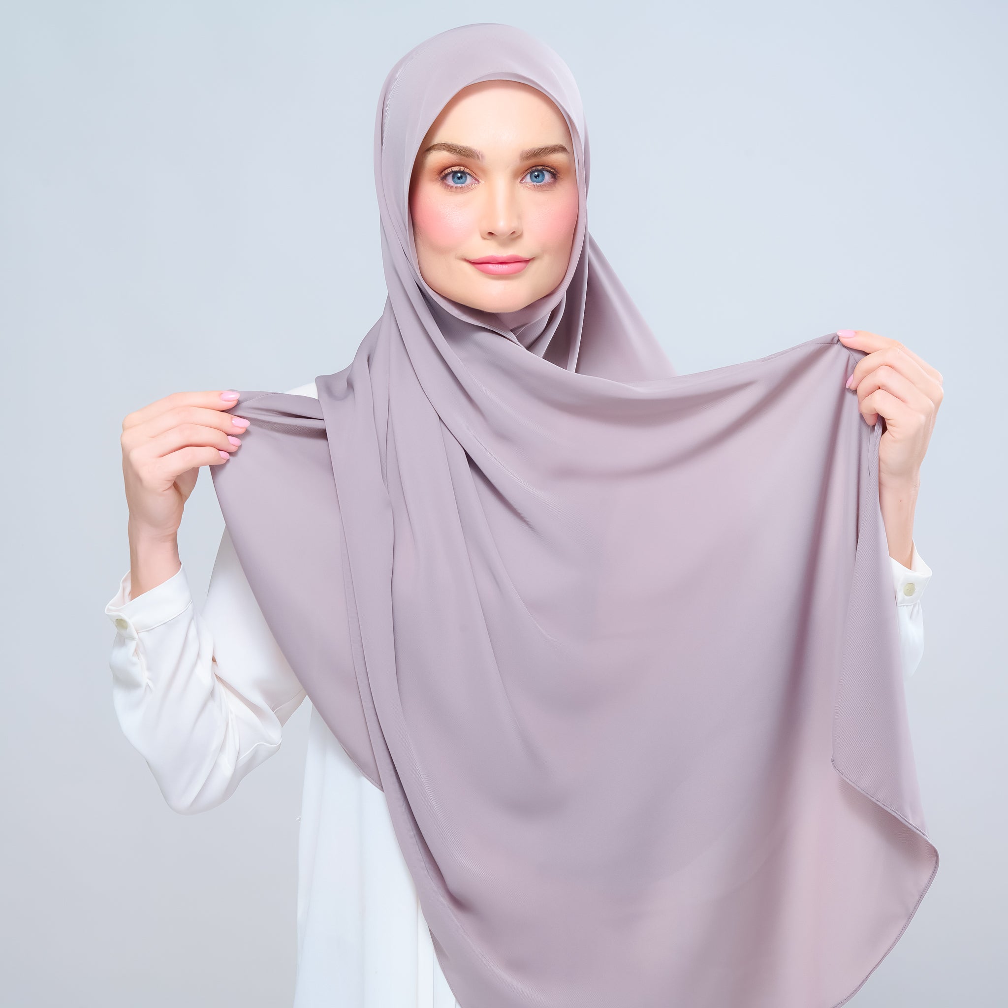 Instant Tag 'n Go Chiffon Silk Shawl - Ash Taupe