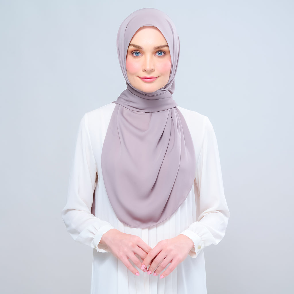Instant Tag 'n Go Chiffon Silk Shawl - Ash Taupe