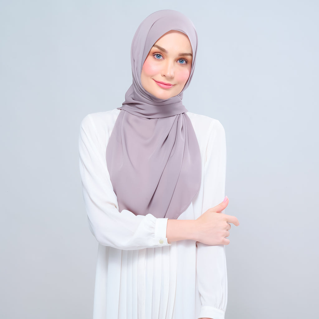 Instant Tag 'n Go Chiffon Silk Shawl - Ash Taupe