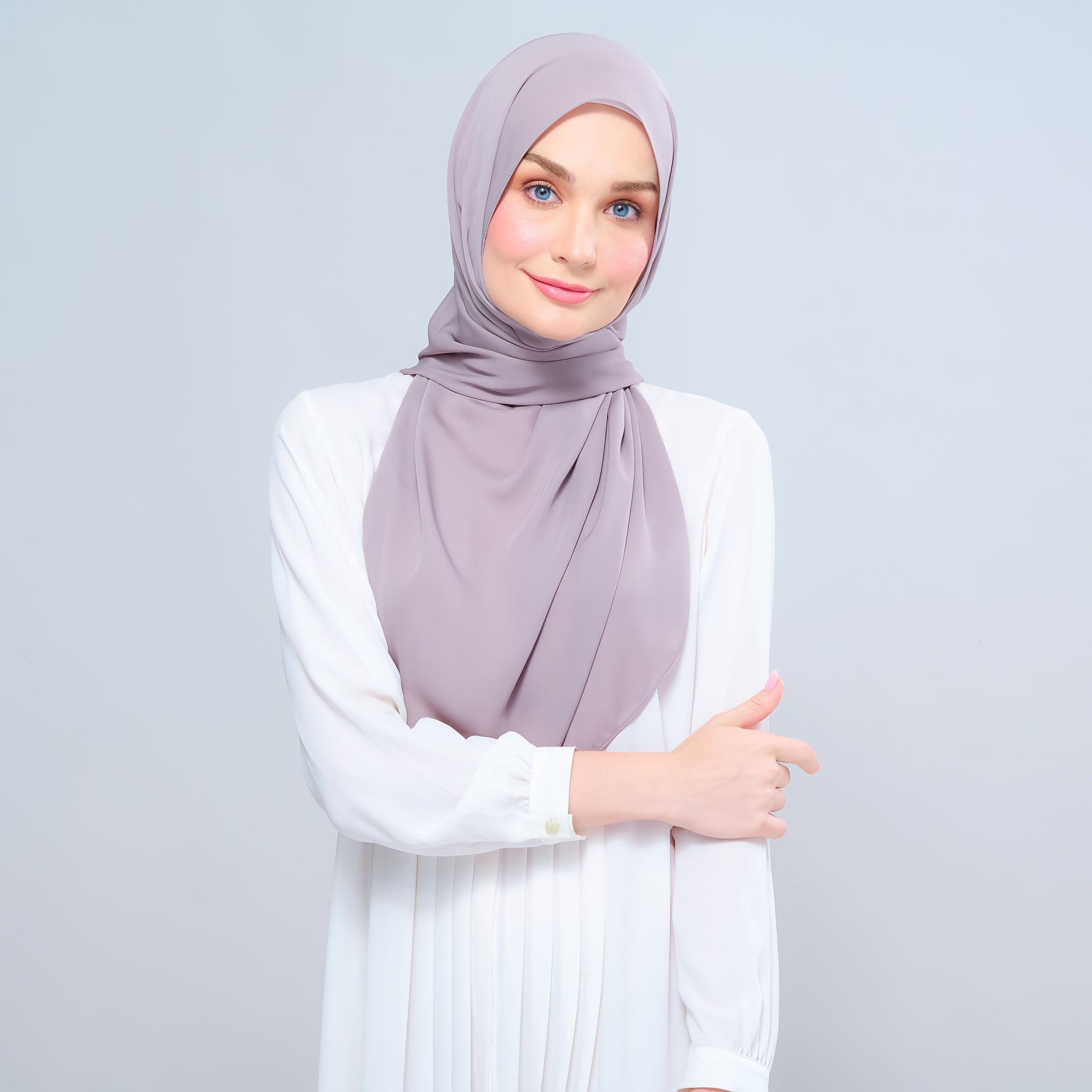 Instant Tag 'n Go Chiffon Silk Shawl - Ash Taupe