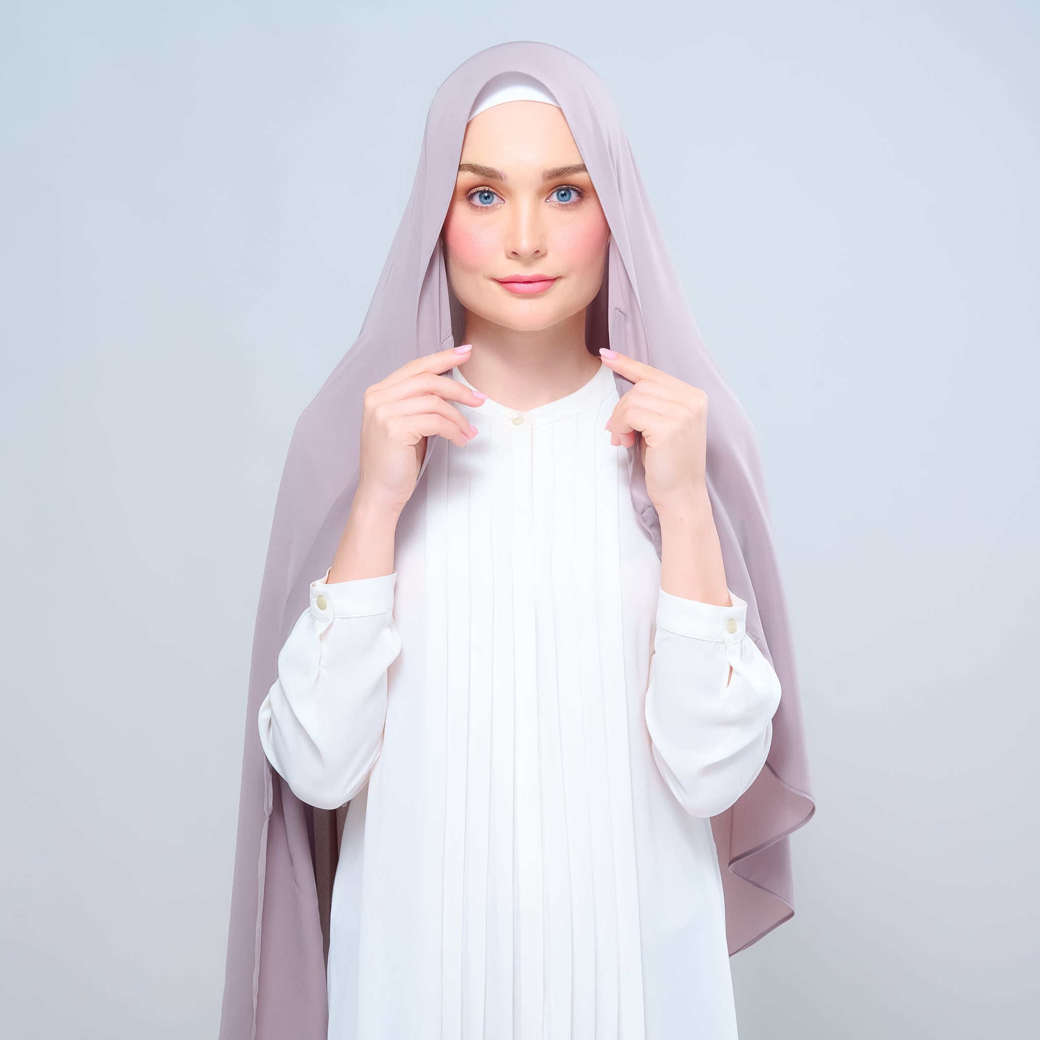 Instant Tag 'n Go Chiffon Silk Shawl - Ash Taupe
